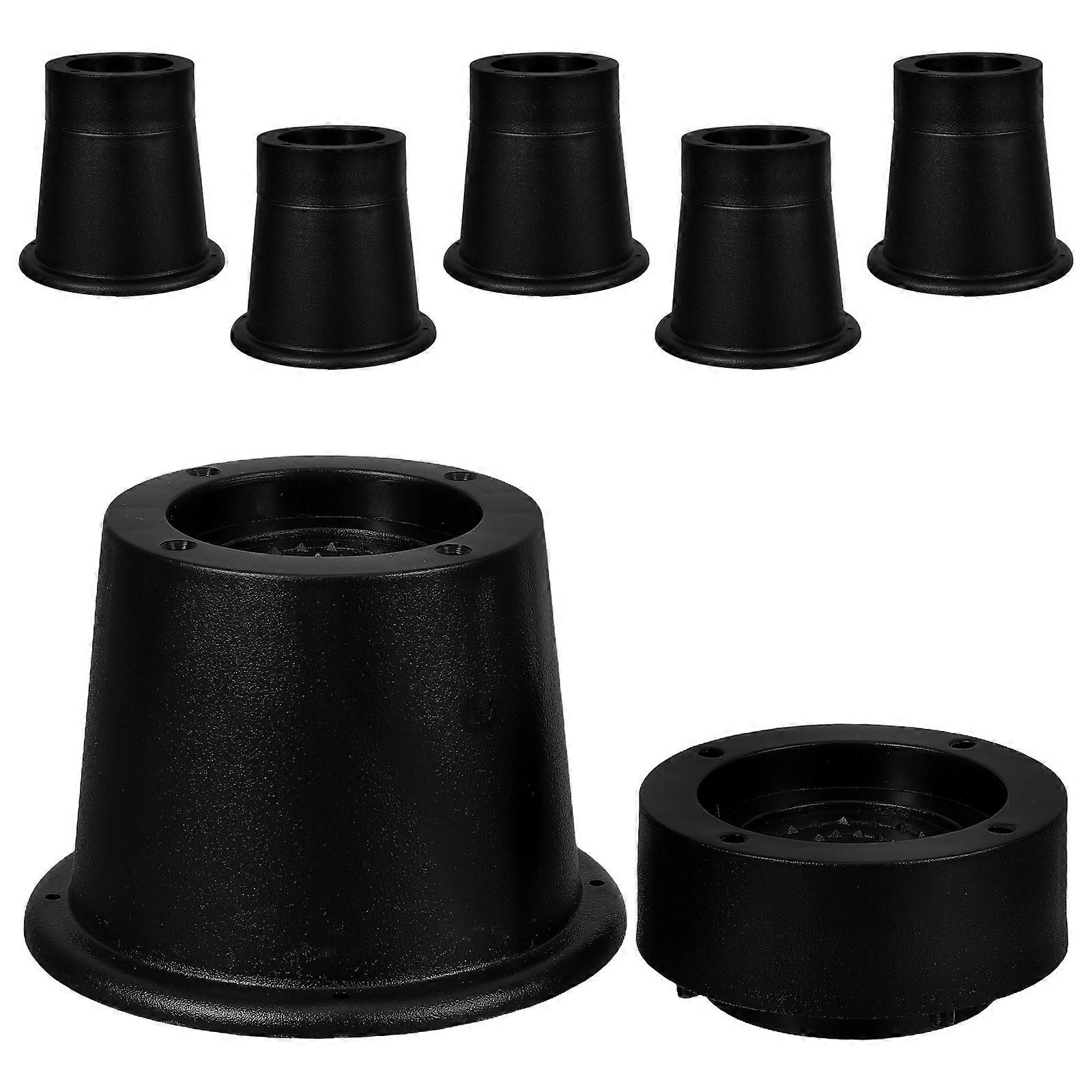 Furniture Risers Anti Vibration For Table And Washer 6Pcs Black