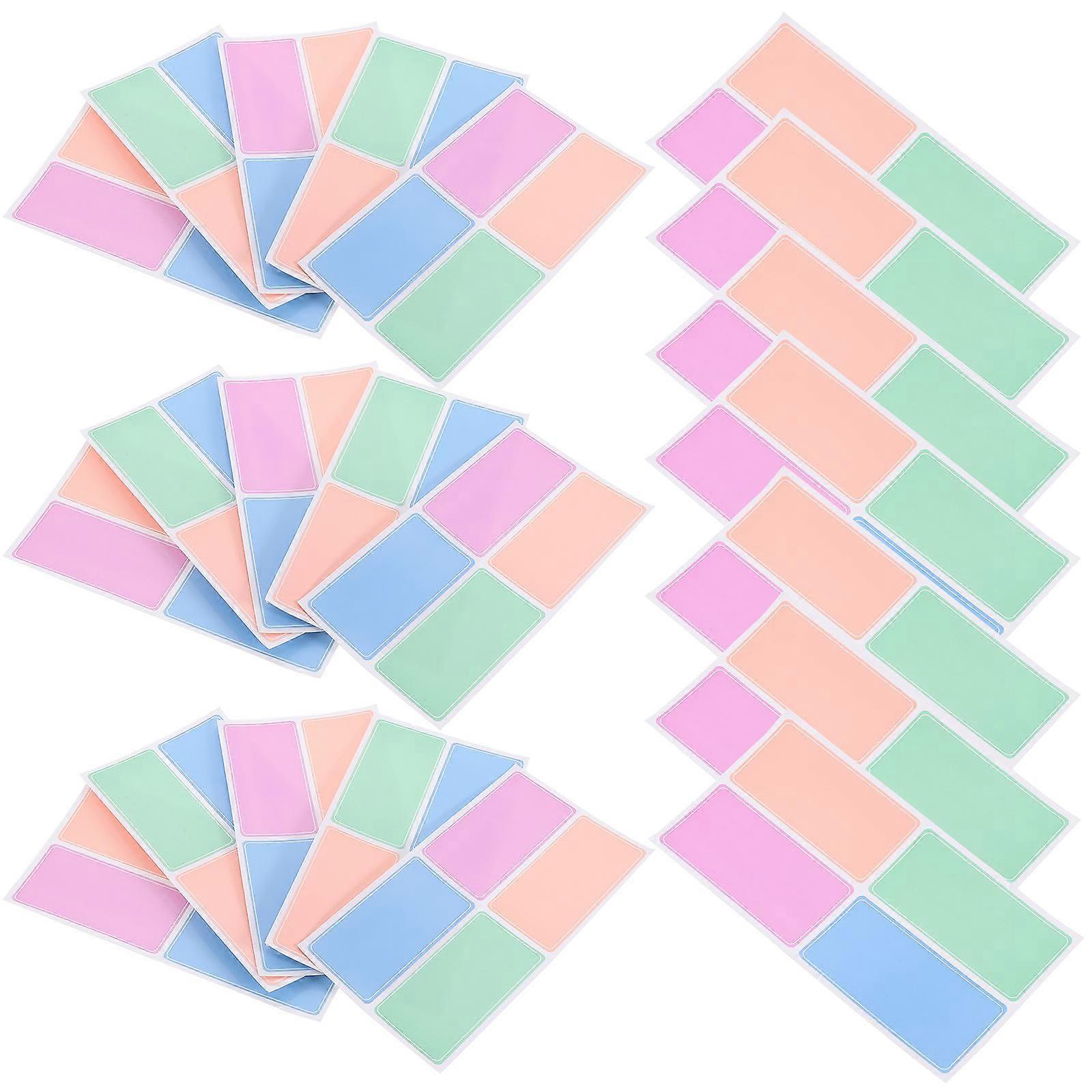 100 Sheets Colorful Adhesive Name Labels for Daycare Coding Stickers