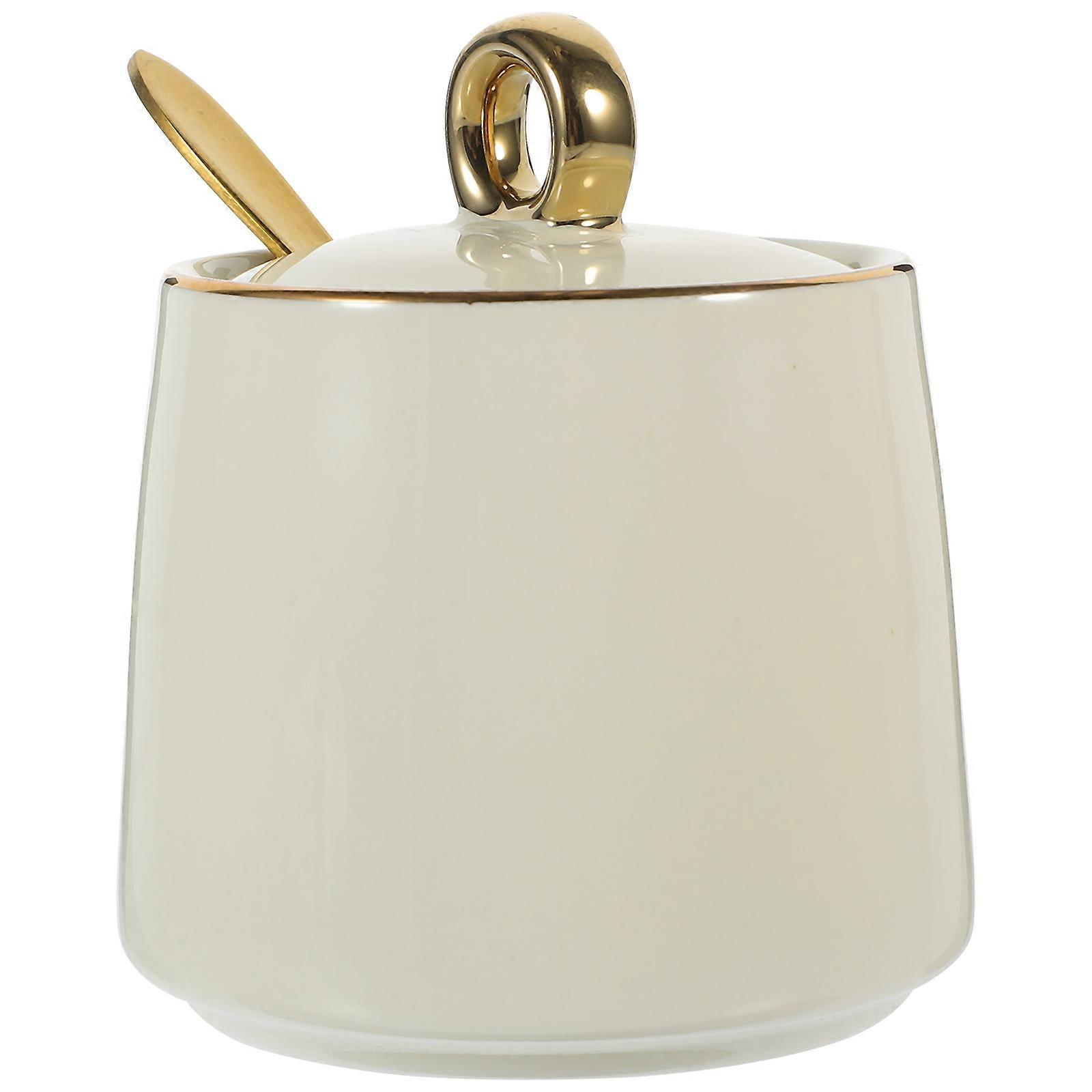 Ceramic Salt Containers For Kitchen Utensil Storage Preservation 12.70X2.80X0.20cm 1Set