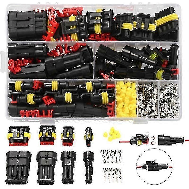 352pcs HID موصلات للماء 1/2/3/4 دبوس 26 مجموعات سيارة الأسلاك الكهربائية موصل التوصيل شاحنة تسخير 300V 12A