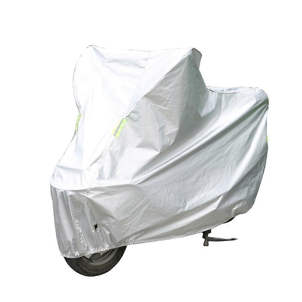 Motorcycle Sun Block Cover Protective Function Dustproof Hood Silver