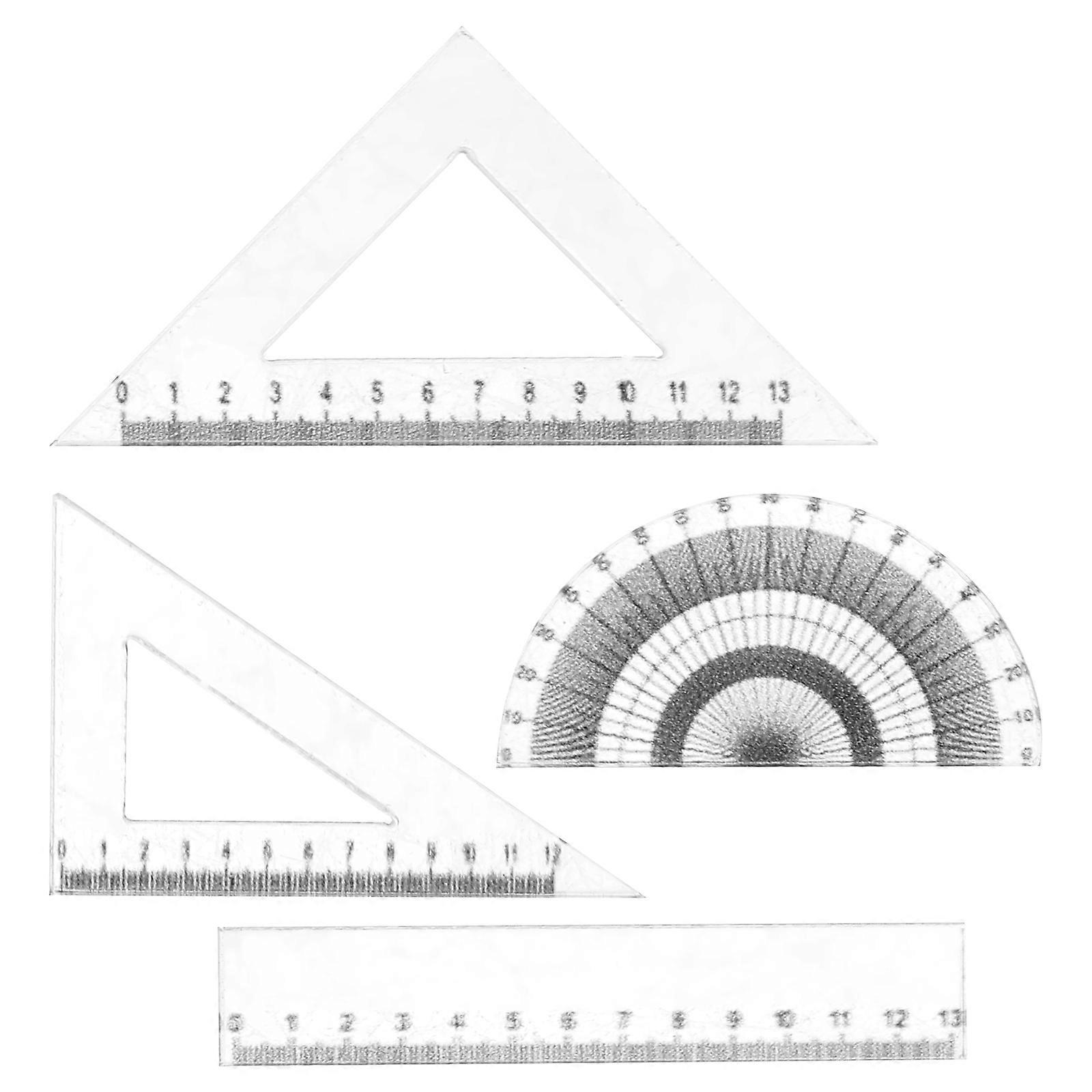 4pcs Mini House Ruler Measuring Tools for Dollhouse Decoration, Miniature Ruler Accessories for Crafts and Scene Building, Realistic Design for