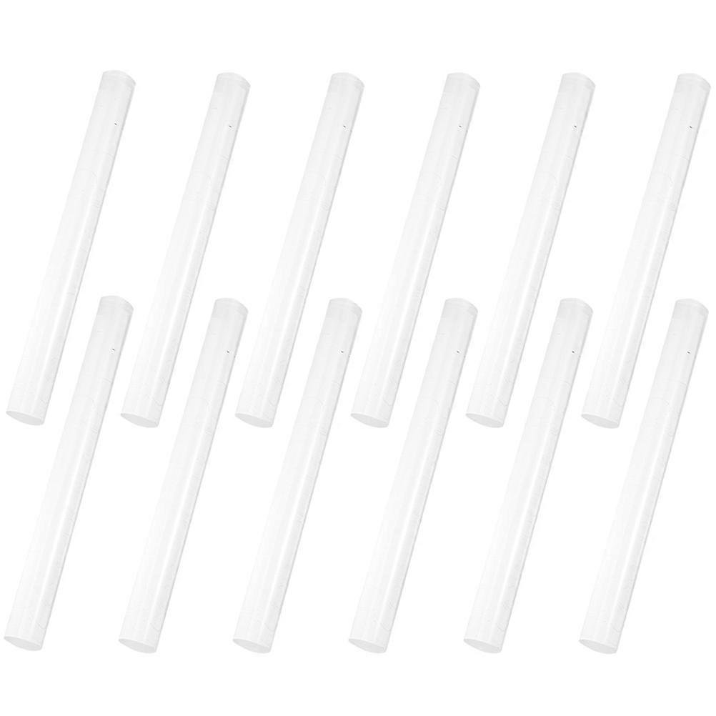 12Pcs Transparent Acrylic Round Sticks For Crafting 19.5x2x2cm Ideal For Professional Projects