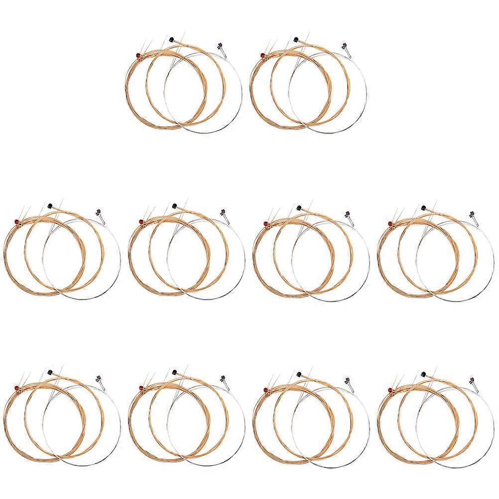 Guitar String Set Folk Acoustic Guitar Strings Replacement Tone Shaping Warm Resonant Tone 60Pcs