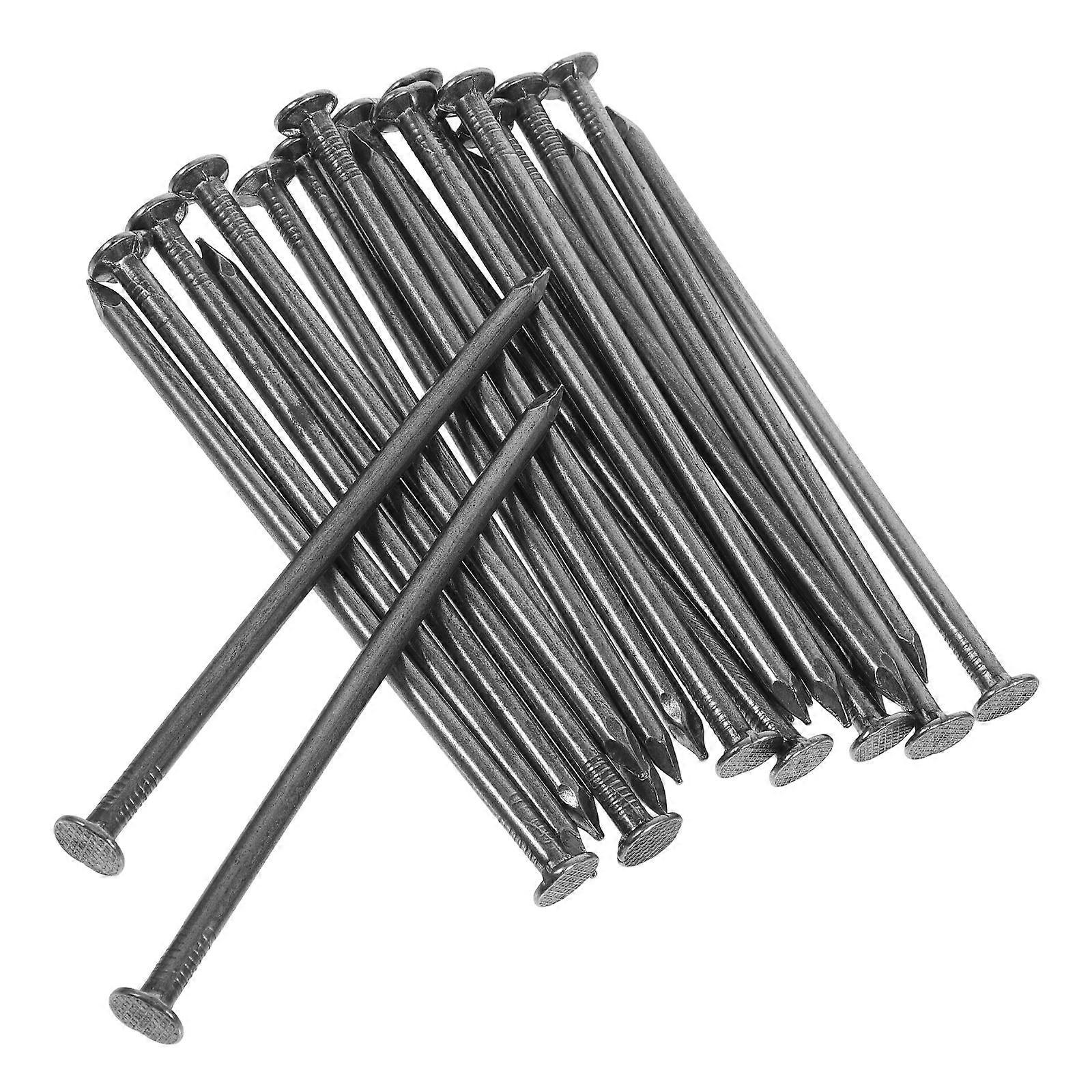 Household Nails Effortless Insertion Versatile Usage Carpentry Diy Projects Dark Grey 130mm Iron 20-22Pcs
