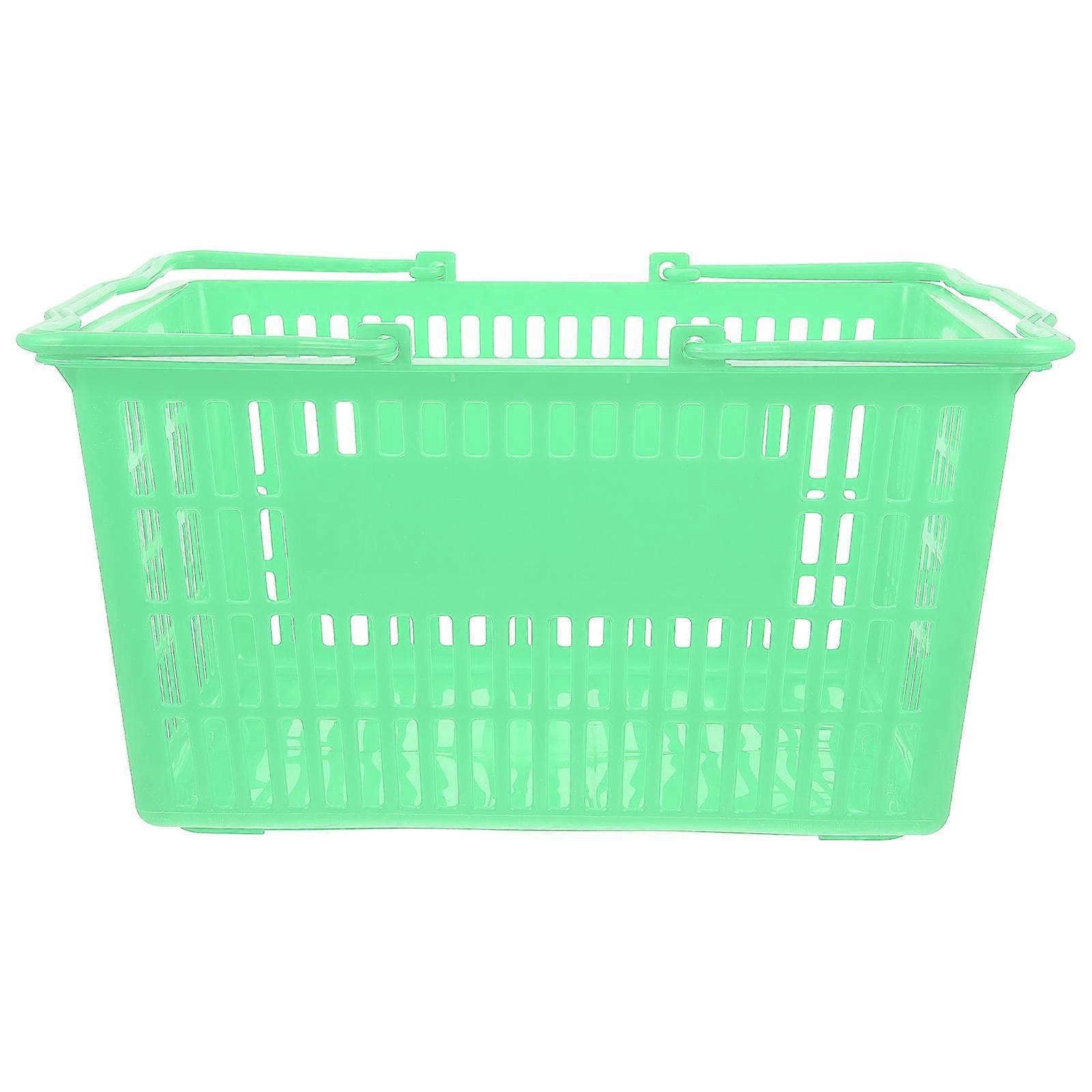 Green Shopping Basket 1Set For Supermarkets Adults Ideal For Home Storage And Practical Shopping Activities Measuring 40X30X21CM