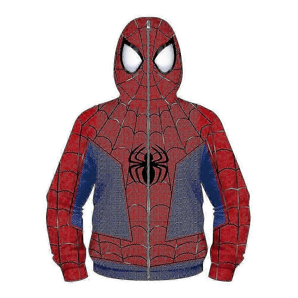 Kids Boy Spider-man Hoodies Hooded Zip Coat Sweatshirt Jacket Top Outwear Fans Gifts