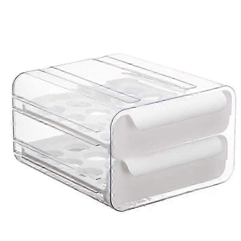2025 Double drawer type egg box cover, refrigerator egg storage container