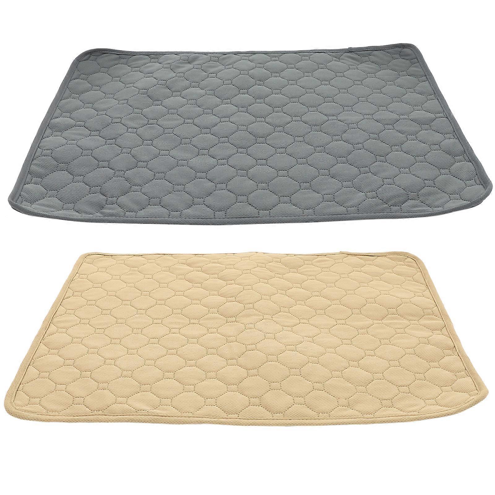 Reusable Puppy Pee Pad Pet Training Tool Waterproof Rectangular Mat Assorted Color Soft And Portable 2Set