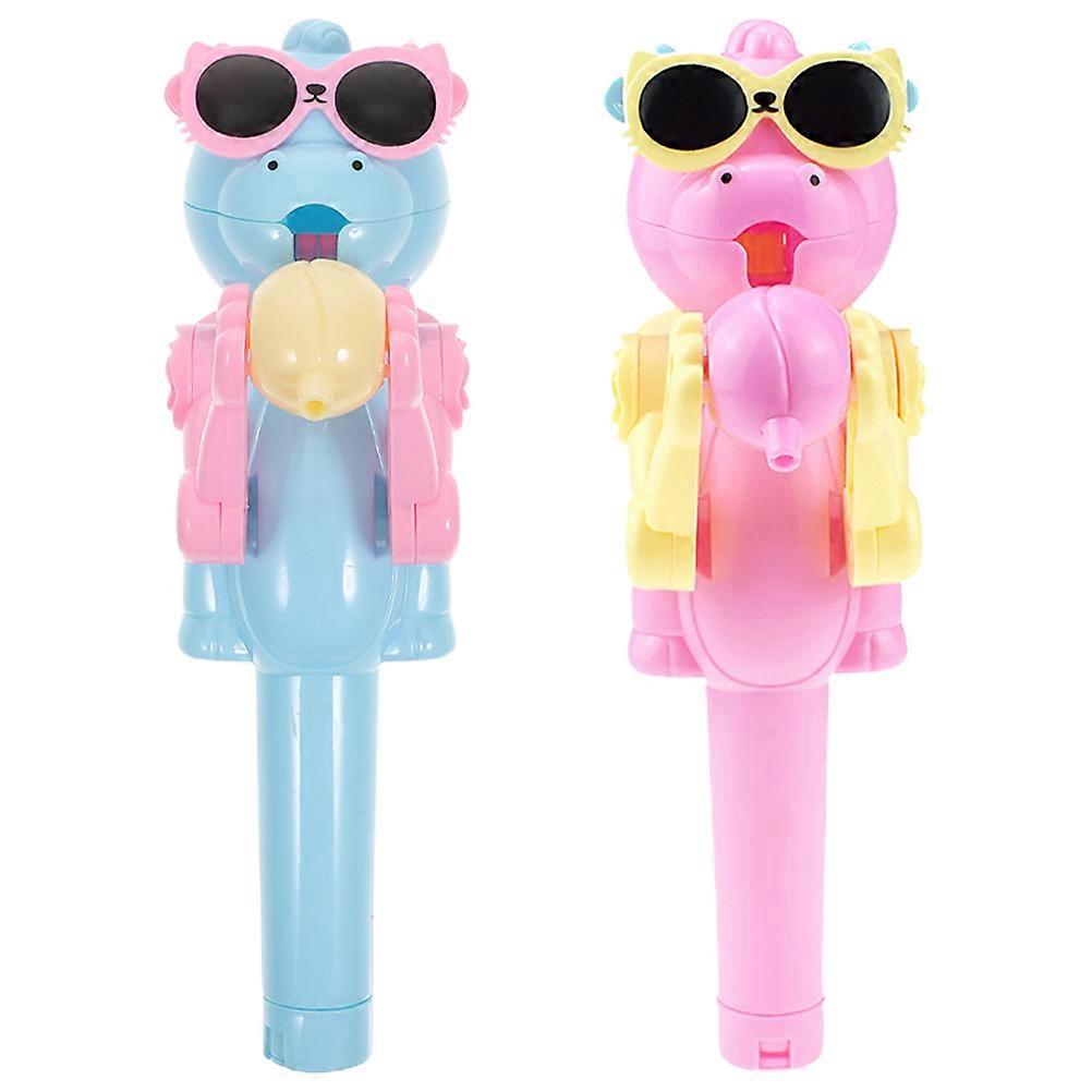 2pcs Dinosaur Robot Lollipop Holder Fun Novelty for Parties, Creative & Lightweight Case for Family Enjoyment