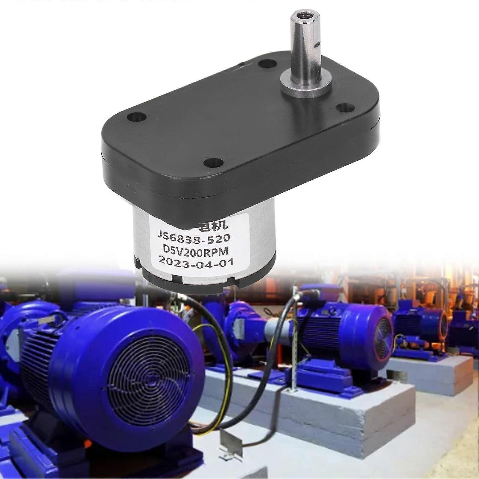 DC5V 200RPM DC Geared Motor Strong Conductivity Low Heat Self Locking DC Reduction Motor for Automation Electronics 