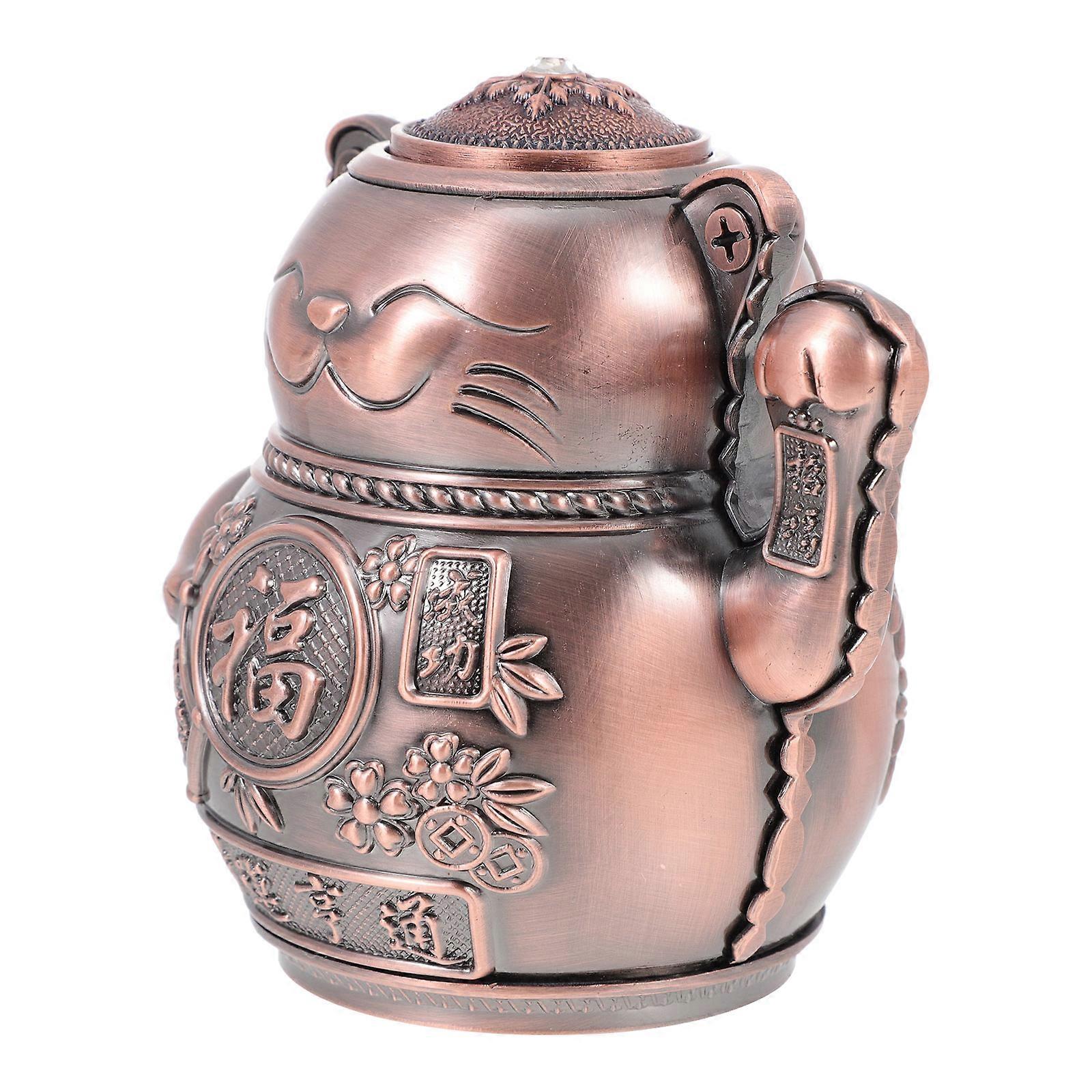 Picks Storage Box Fortune Cat Design Toothpick Holder Restaurant Use Zinc Alloy Easy Access 1Pc