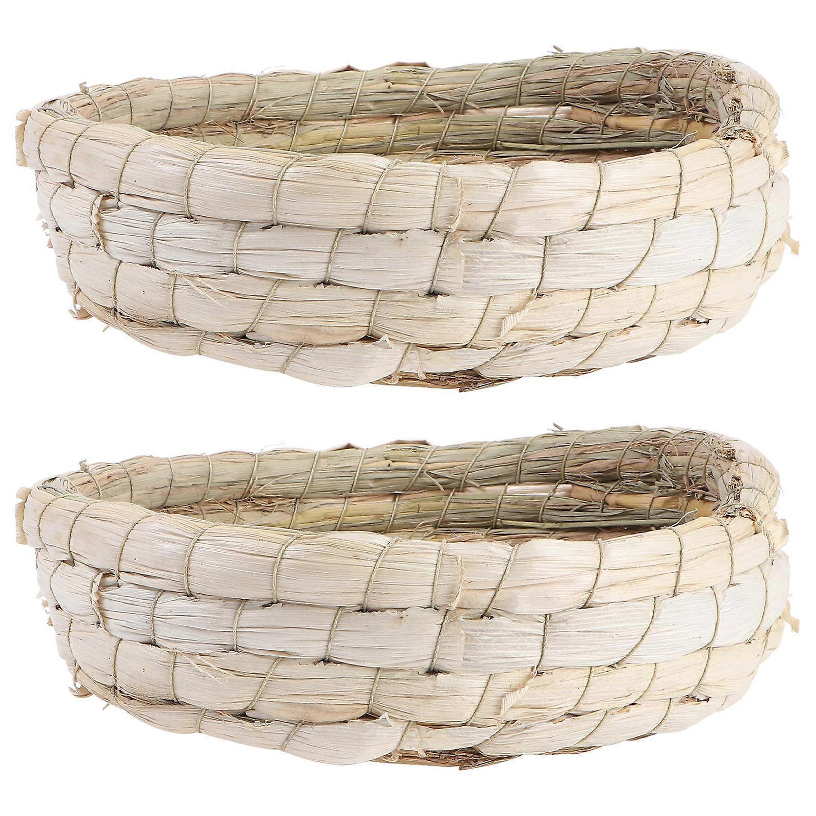 2Pcs Pigeon Breeding Nests Household Pet Bird Houses (Coffee)
