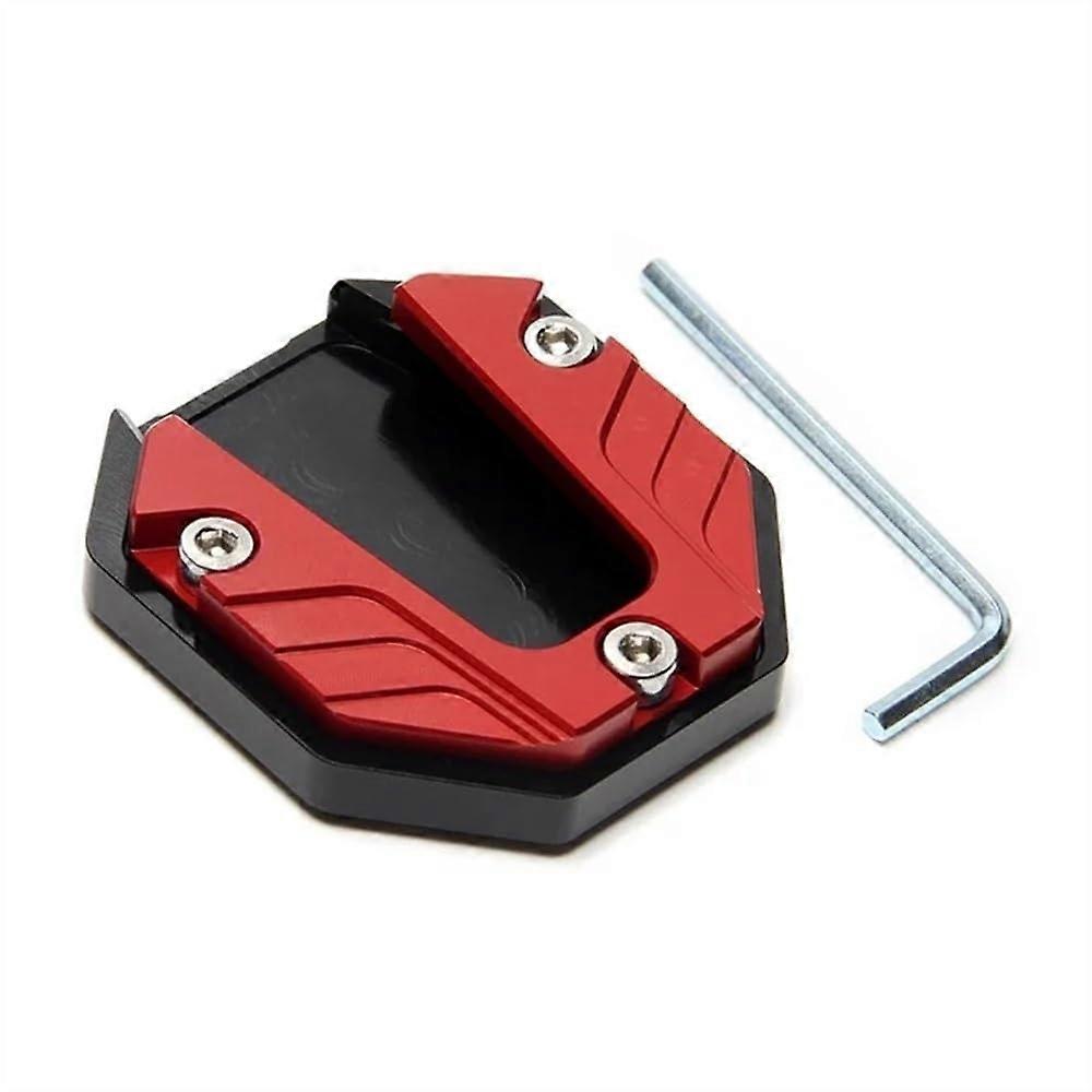 Side Stand Foot Extender For Scooter Motorcycle Bicycle - Anti-Skid Enlarged Base Extension Plate, Side Stand Pad Red