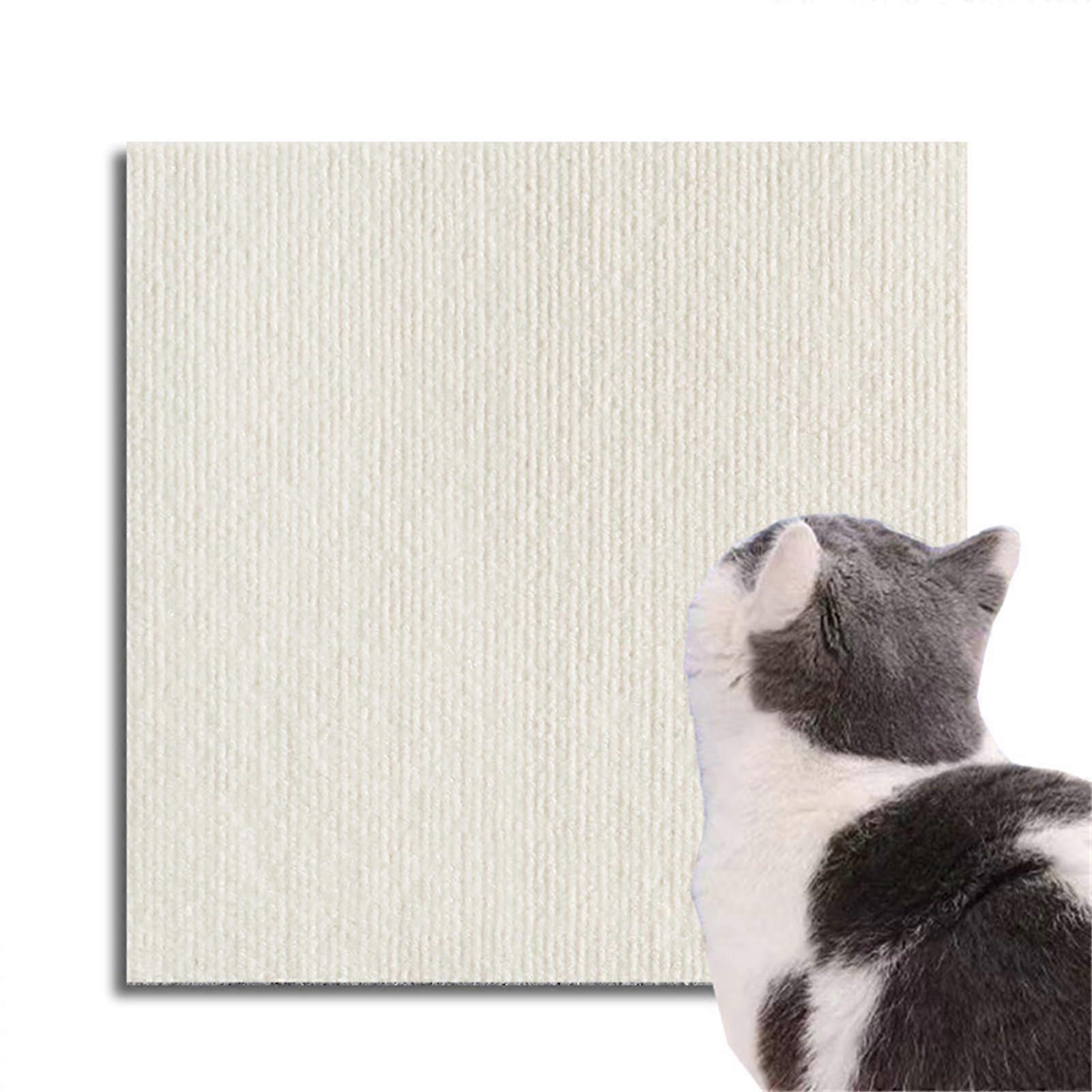 Cat Scratching Mat, SelfAdhesive, Wall Scratch Protection, DIY Climbing Cat Scratcher (Warm White, 60 x 100 cm)