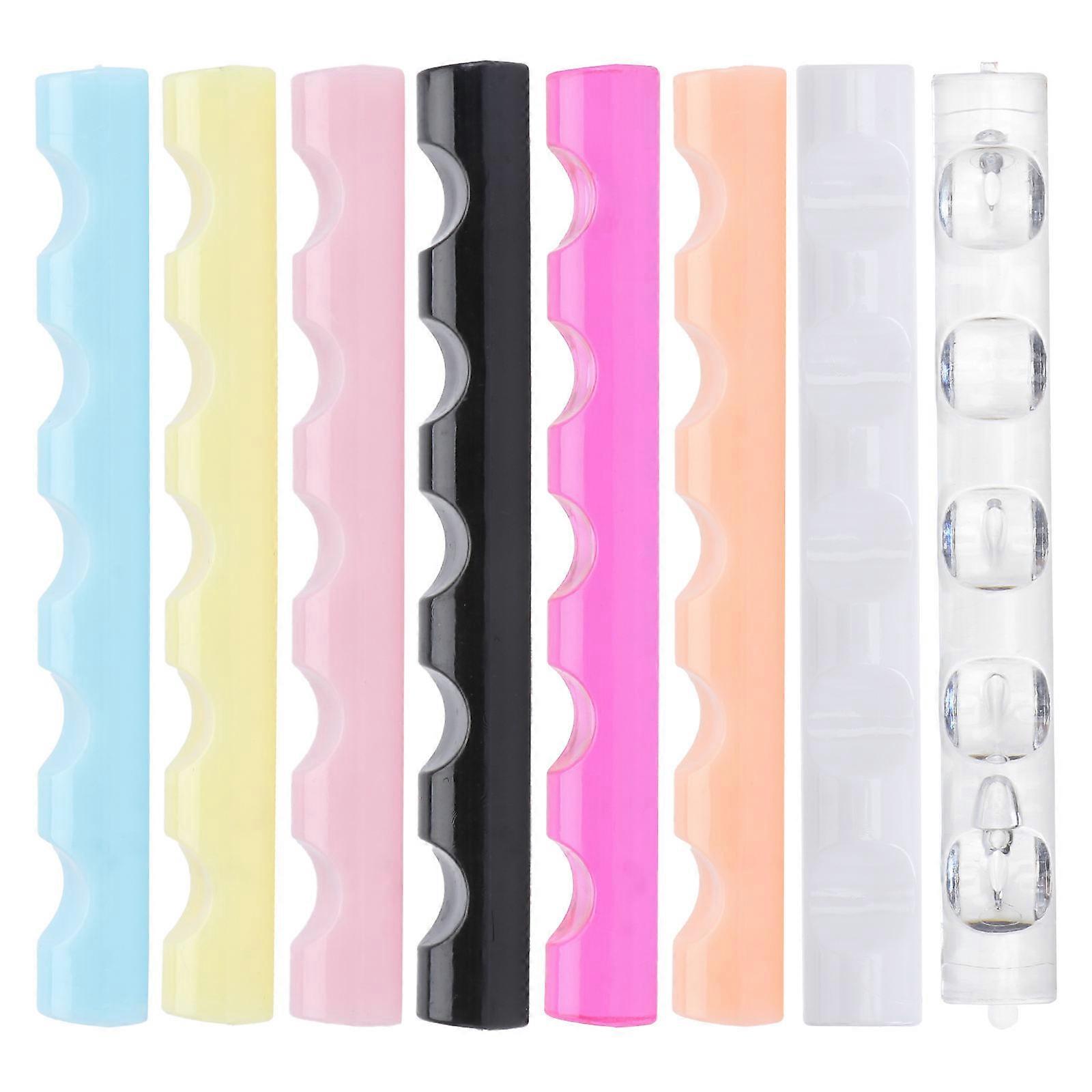 Nail Brush Organizer 8Pack For Personal Use Candy Colors Compact Design Prevent Falling