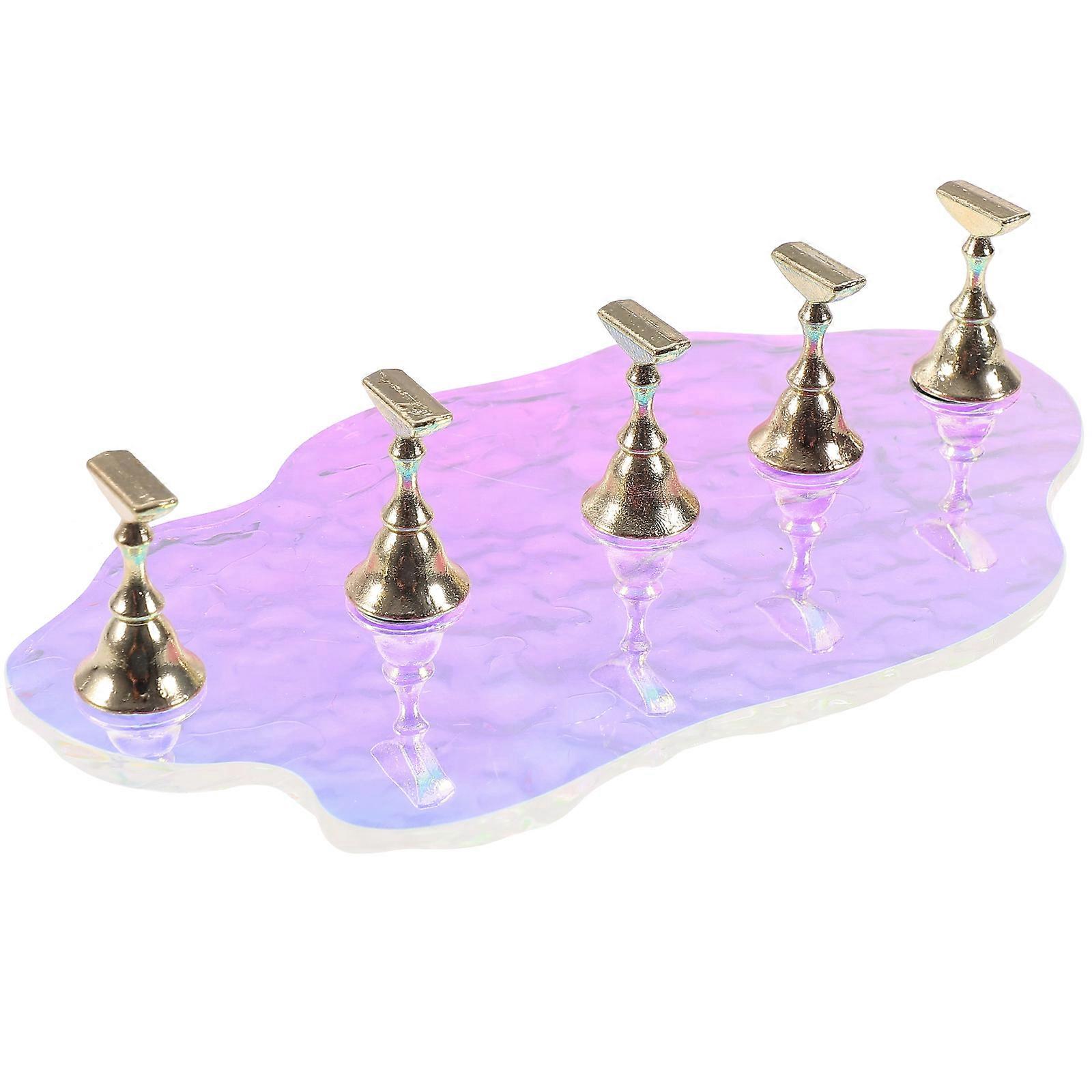 Press On Fake Nails Stand Nail Art Display Holder For Nail Technicians And Home Use Multi Color Practical And Aesthetic Design 1 Set