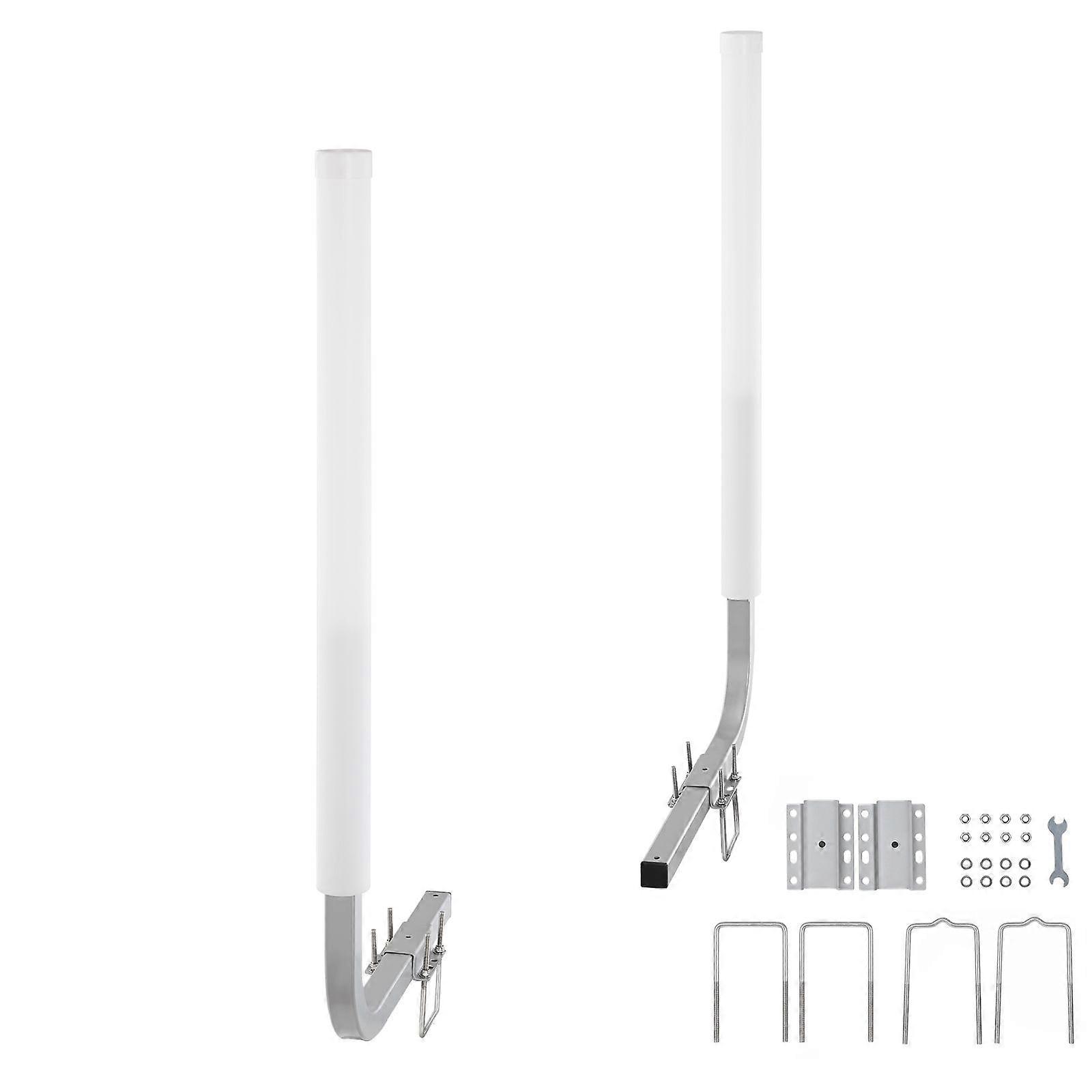 Boat Trailer Guide, 60 Adjustable Design Trailer Guide Poles, 2PCS Rustproof Galvanized Steel Trailer Guide, Trailer Guides with PVC Pipes