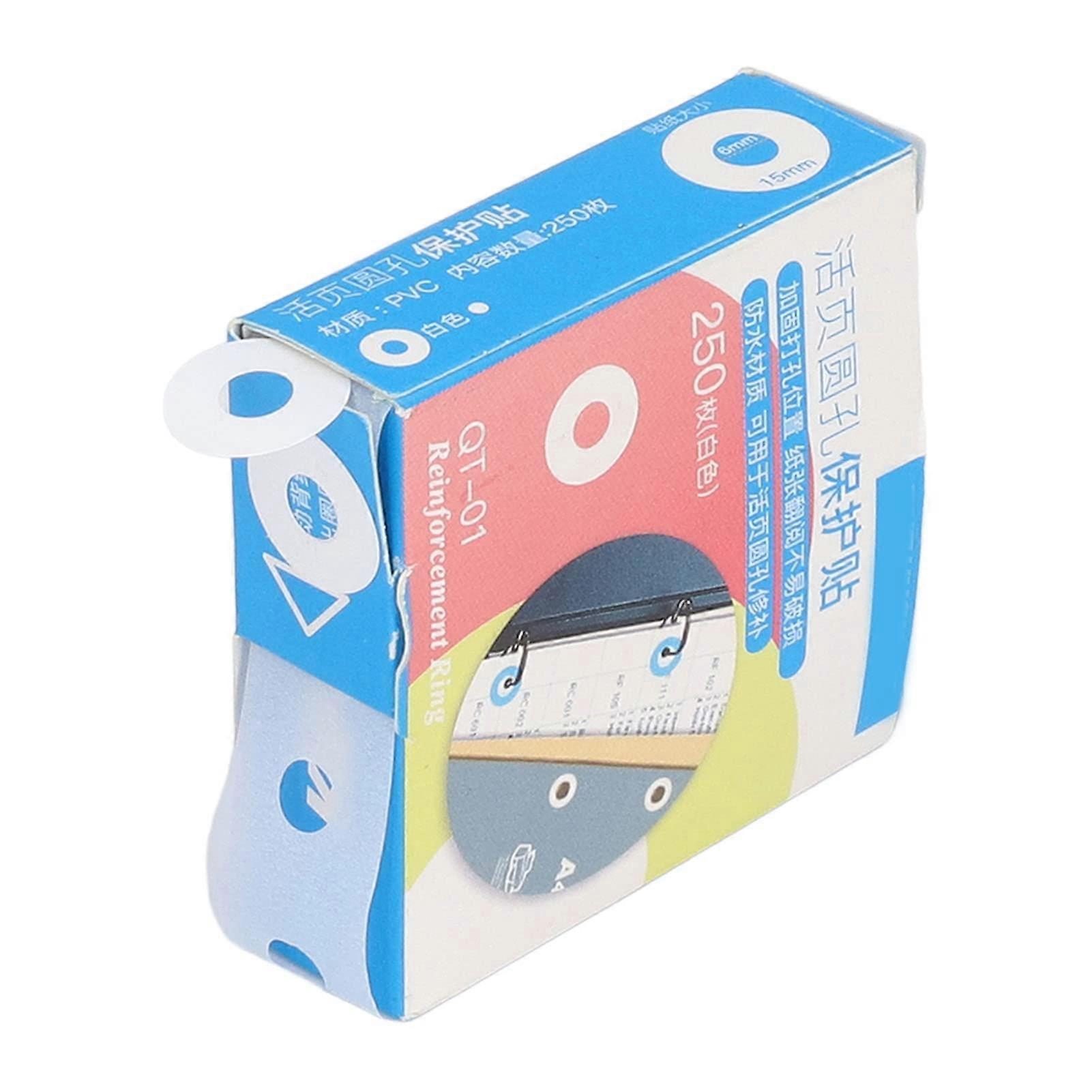 Reinforcement labels, hole punchers, reinforcement stickers, PVC, waterproof reinforcement labels, easy to use, white