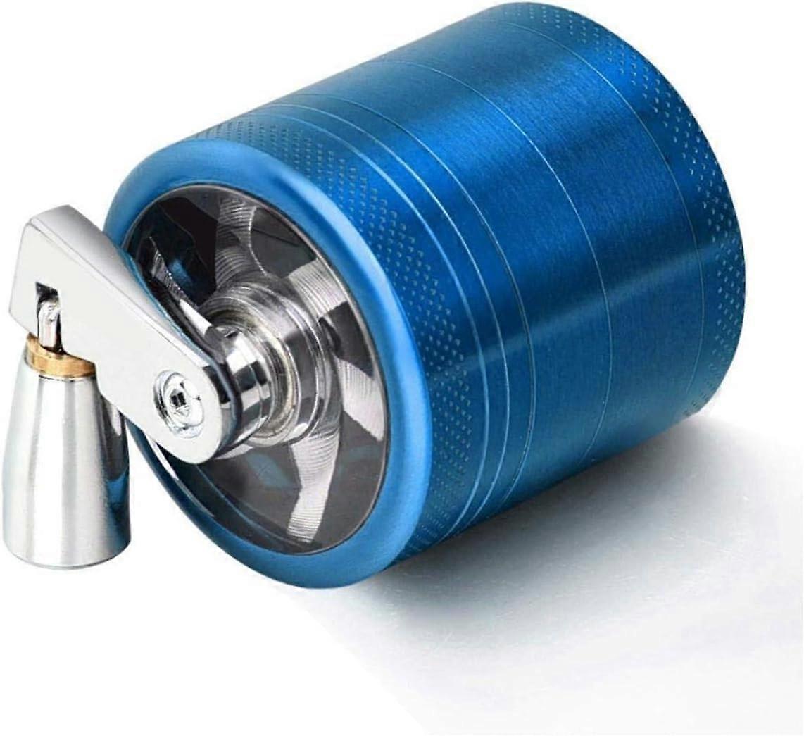 4 Layers Grinder, 4- Layer Zinc Alloy Manual Crusher Mill With 3- Chambers Handle For Kitchen Spice