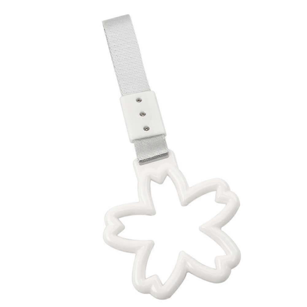 Cherry-Shaped Ring Japanese Subway Train Grip Hand Strap Car Interior Accessory Drift Charm Silver White