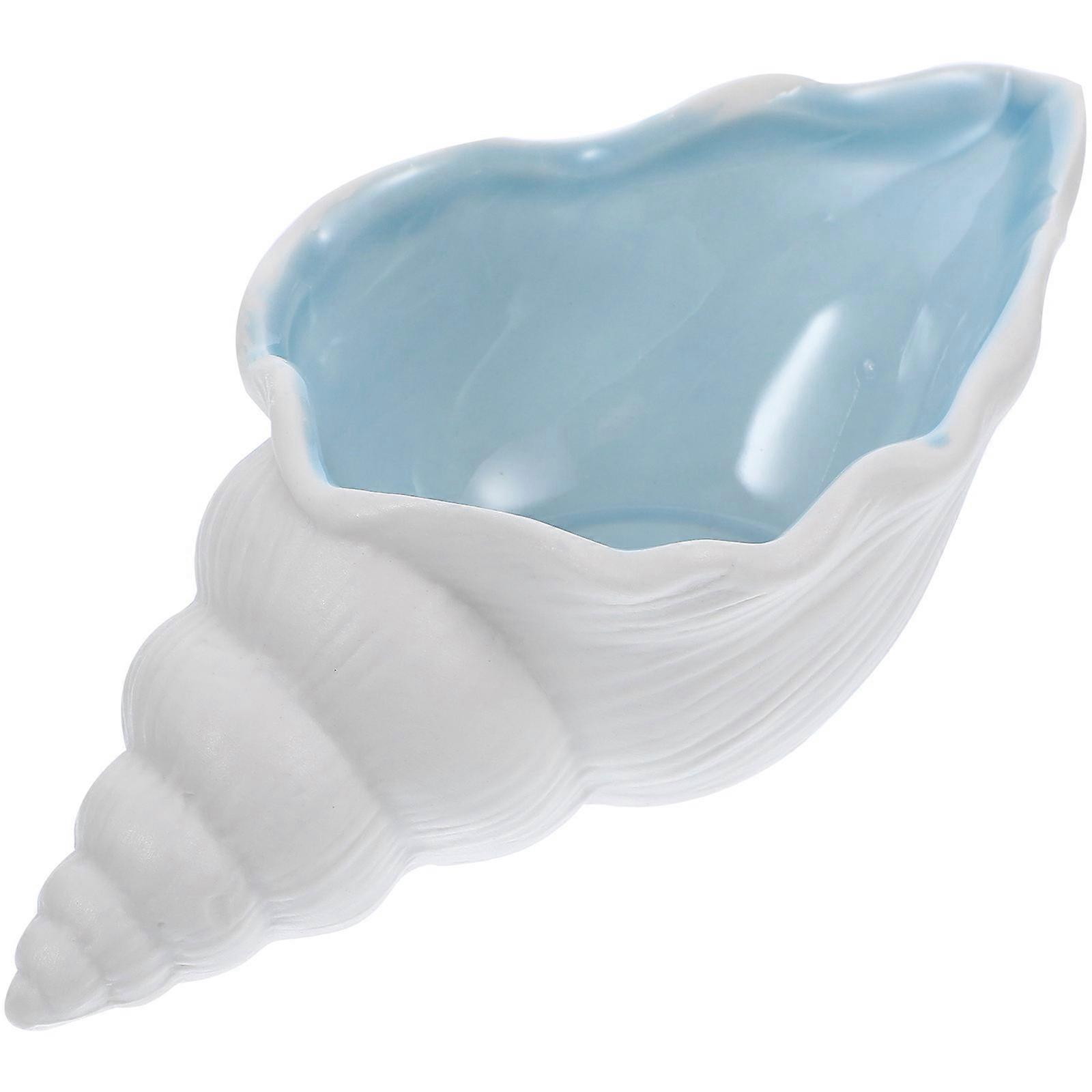 Ceramic Conch Dish Decorative Conch Bowl Centerpiece Container Key Bowl for Home