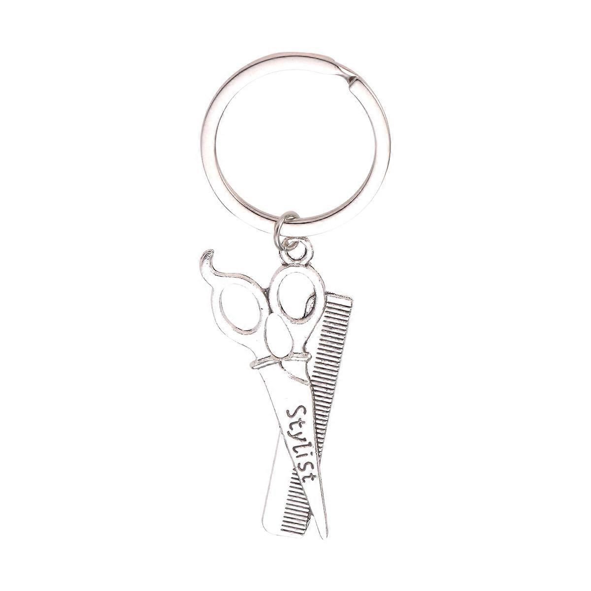 Key Pendant Key Chain Scissor Shape Hairstylist Durable for Daily Use 1Pack