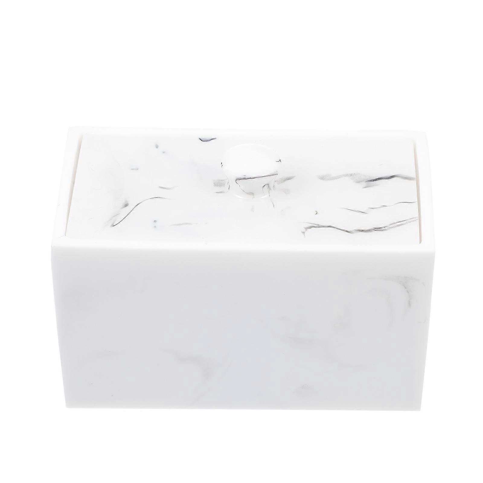Marble Storage Box Toothpick Container Rectangular Salon Use Material 1Pcs