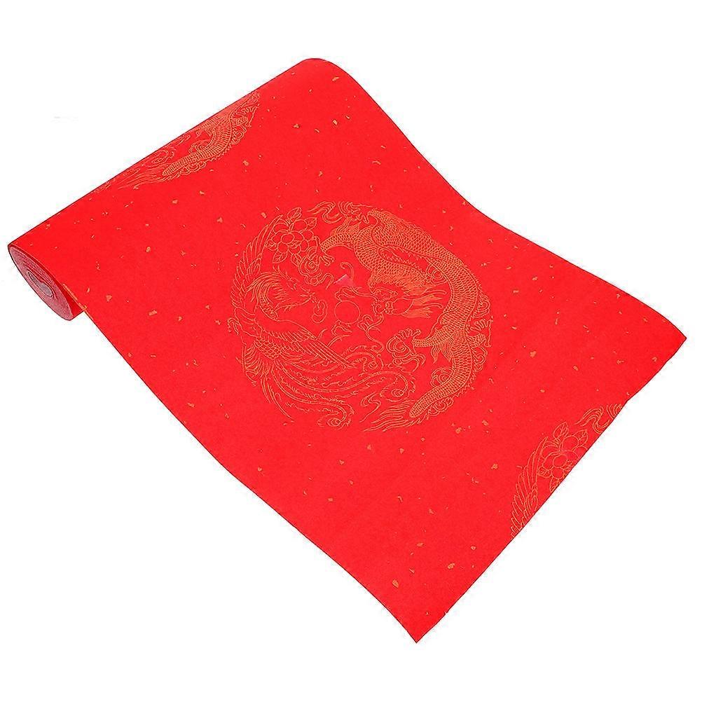1 Roll Calligraphy Paper for Year Celebrations, Blank Rice Paper for Chinese Calligraphy, Spring Festival Couplets and Custom Decorations