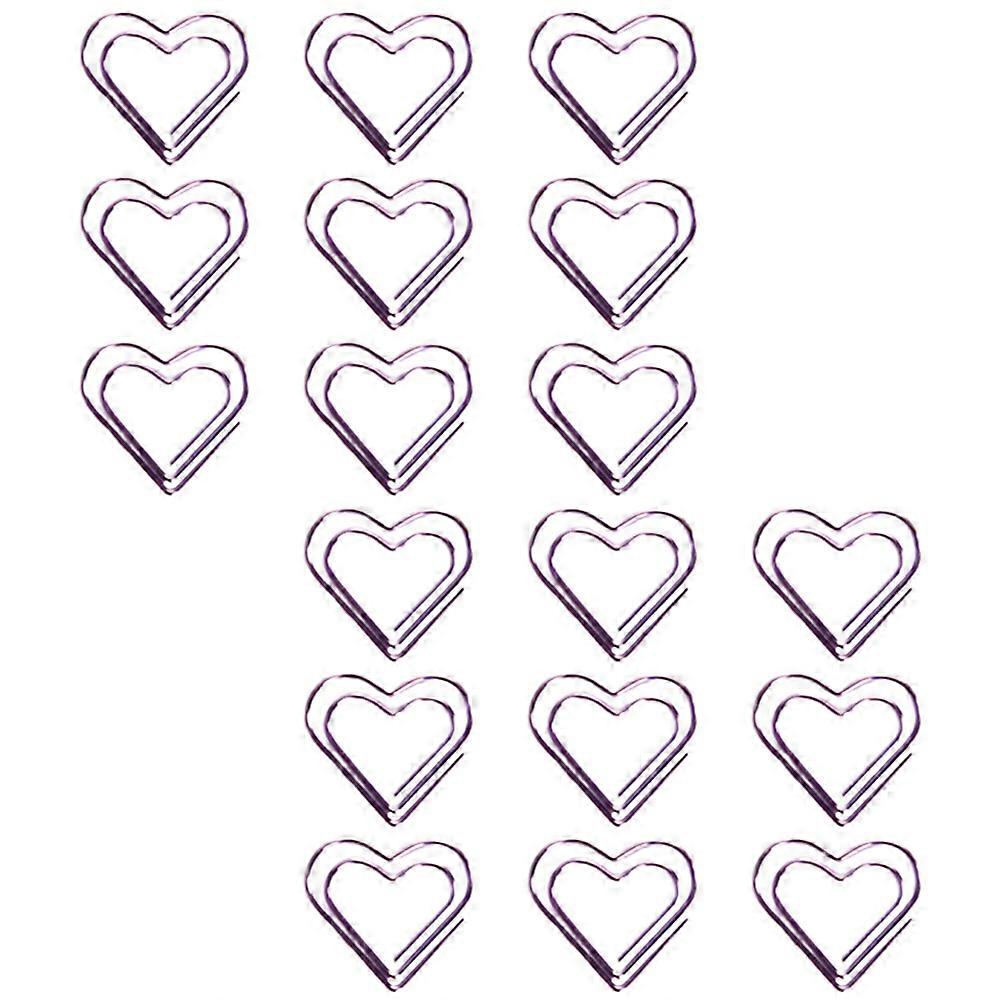 Paper Clips 18Pcs Decorative Metal Clips For Professionals In Purple Color With Heart Shape For Photo Album Decoration