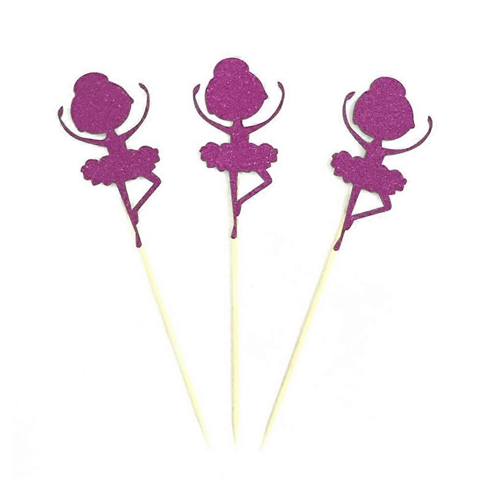 8 Pcs Dancing Girl Ballet Cake Decoration Cupcake Toppers Ideal For Anniversaries And Parties