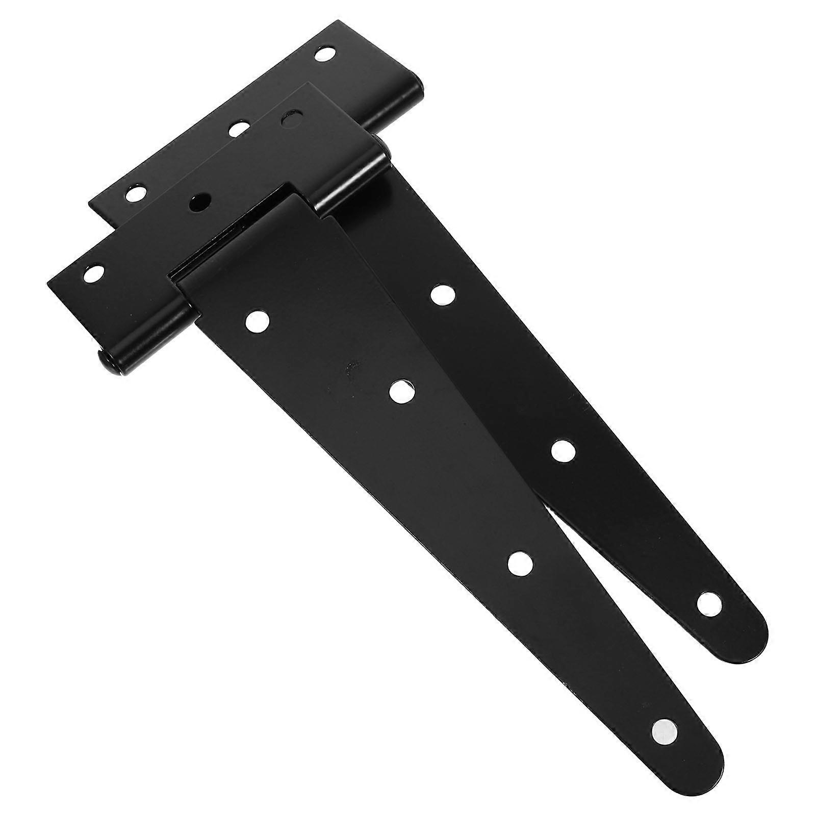 Black Iron Heavy Duty Door Hinge with Extended TShape Design for Home Use Strong and Durable