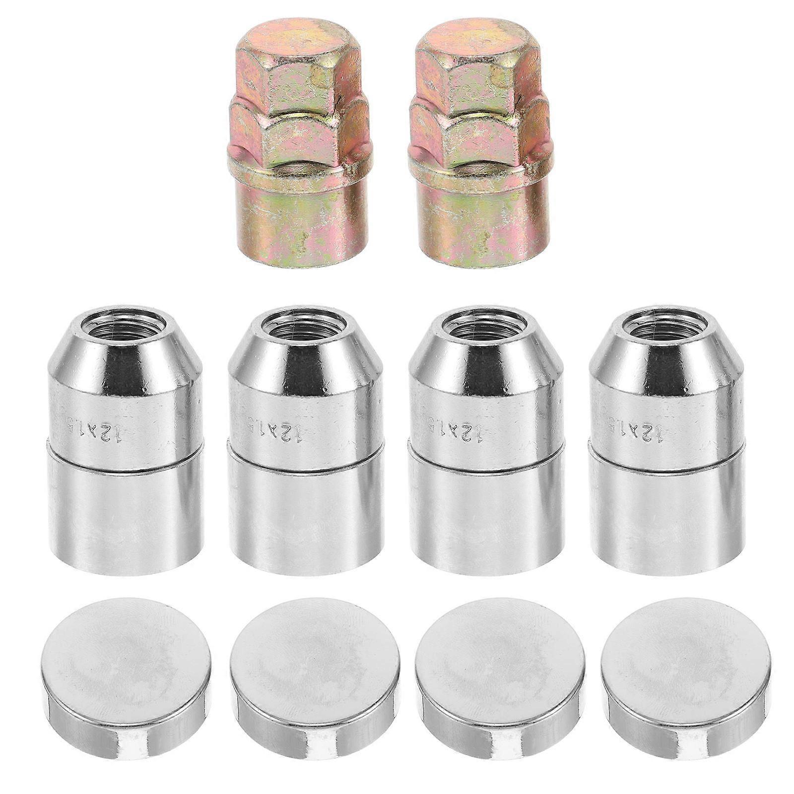 10 Piece Locking Lug Nuts Set for Car Tires – Theft Resistant Wheel Lock with Cone Seat Design, Durable Forged Screws and Dust Caps for Vehicle