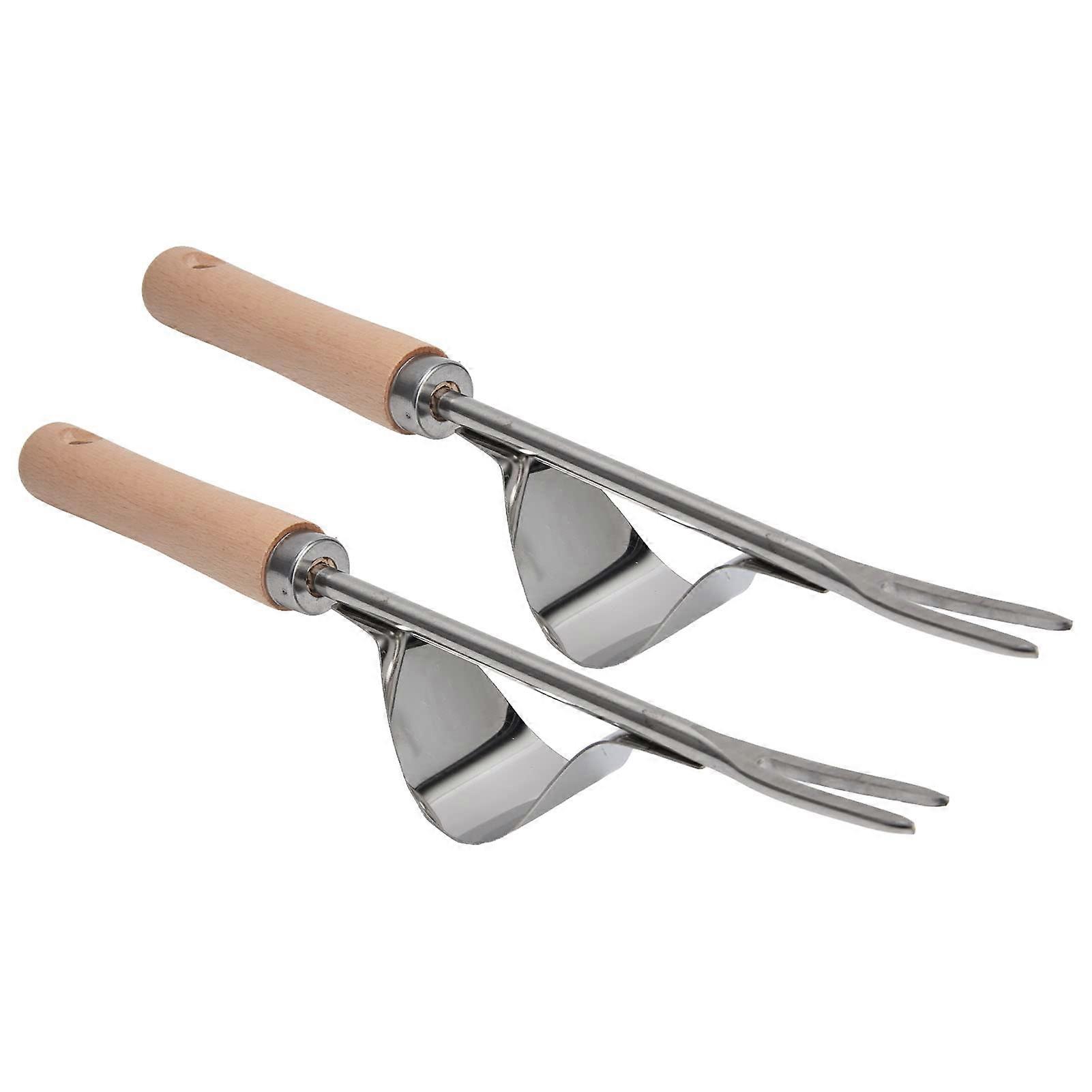 Garden Hand Weed Puller Stainless Steel Weed Removal Tool Rustproof, Easy to Use, Durable Weed Removal Tool Denner 2 PCS Set 12.2 Inches.