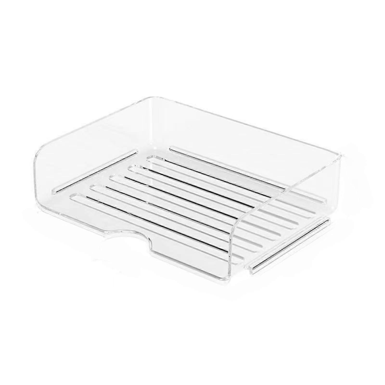Document Tray A4 Stackable (Set of 2)  Transparent PET Letter Tray  Desk Organiser