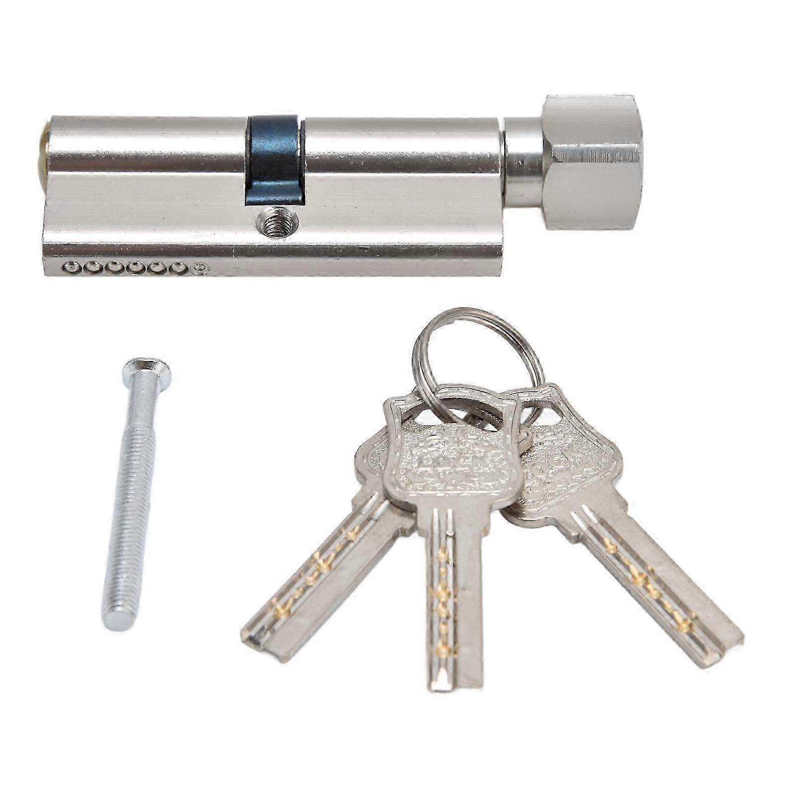 Aluminum Keyed Cylinder Lock for Cabinet Doors - Silver Security Solution for Mailbox, Drawer, Cupboard, and Home Protection