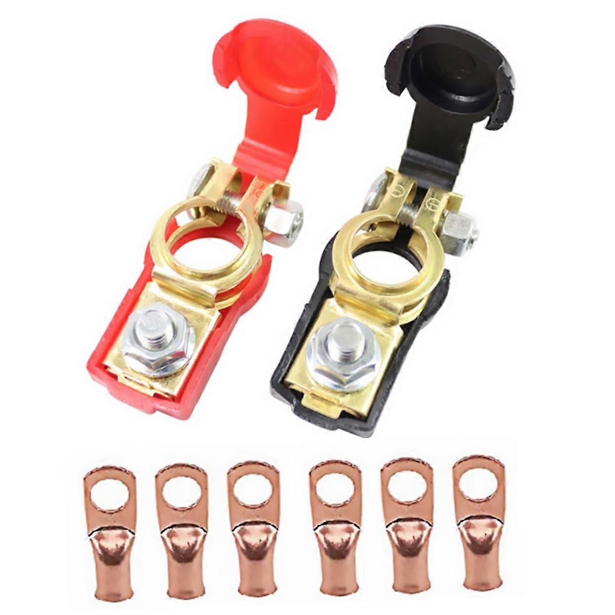 Auto Battery Terminal Connector Clamp for Positive Battery Post, ABS Distribution Block, 1 Set Compatible with Standard Batteries