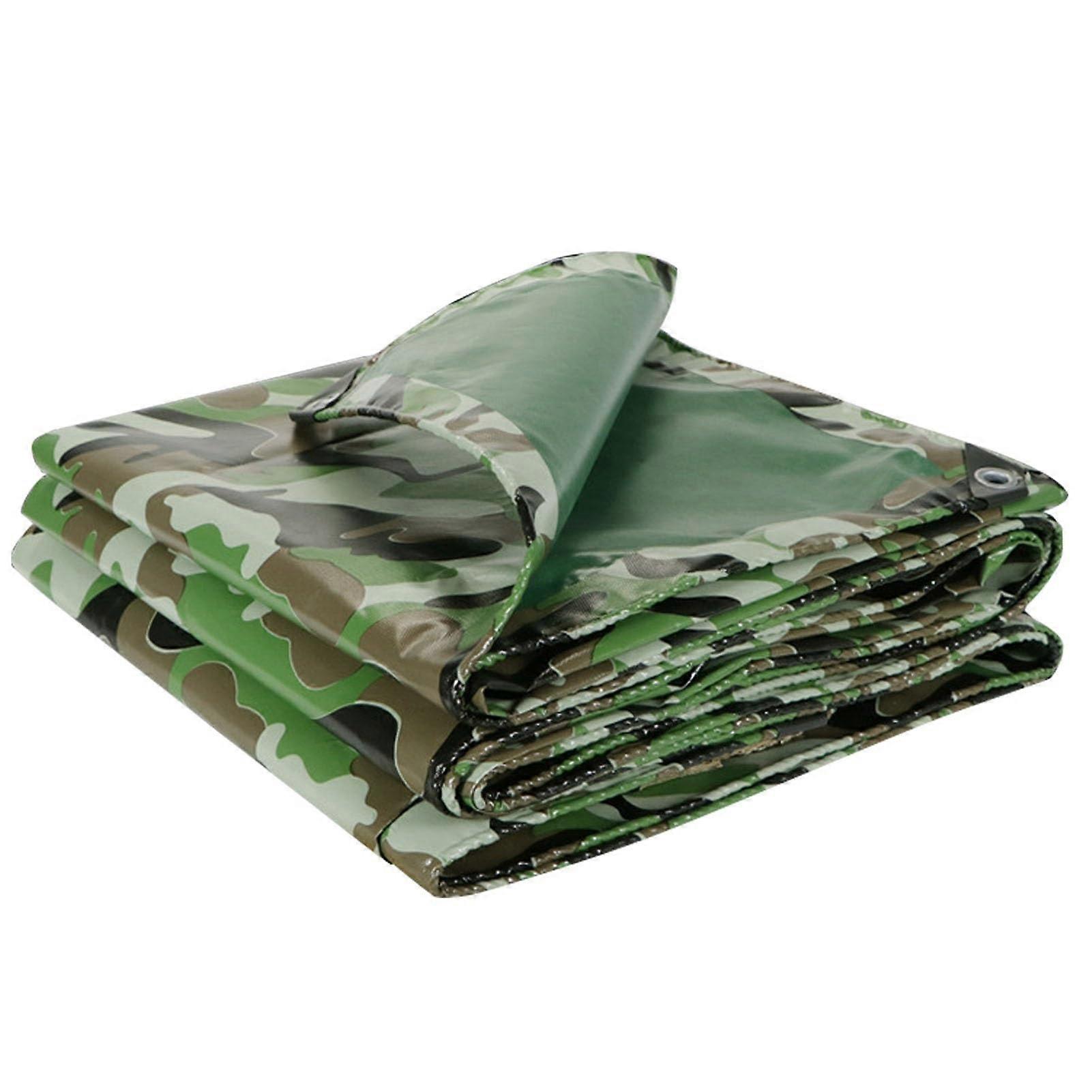 Durable PVC tarpaulin, waterproof, camouflage, caravan protective cover, 1 x 1 m, 1 x 1.2 m, 1 x 1.5 m, rainproof groundsheet (1.5 x 1.8 m)