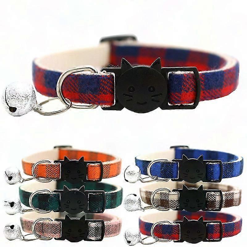 10 PCS Adjustable Cat Collars for Kittens 19-32cm Pet Accessories Random Colors