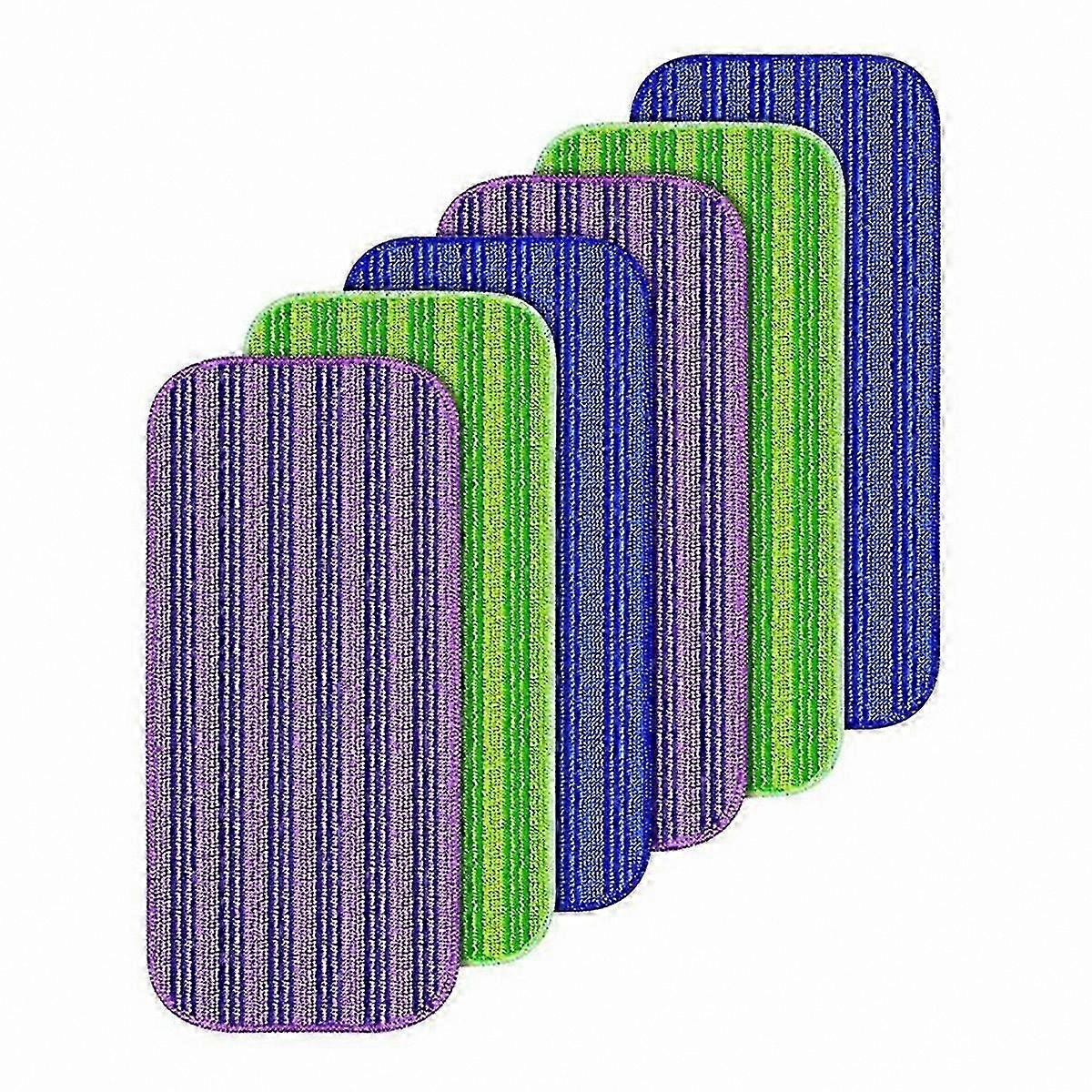 Reusable Mop Pads, 6 Pack Washable Wet Mop Refills for Floor Cleaning