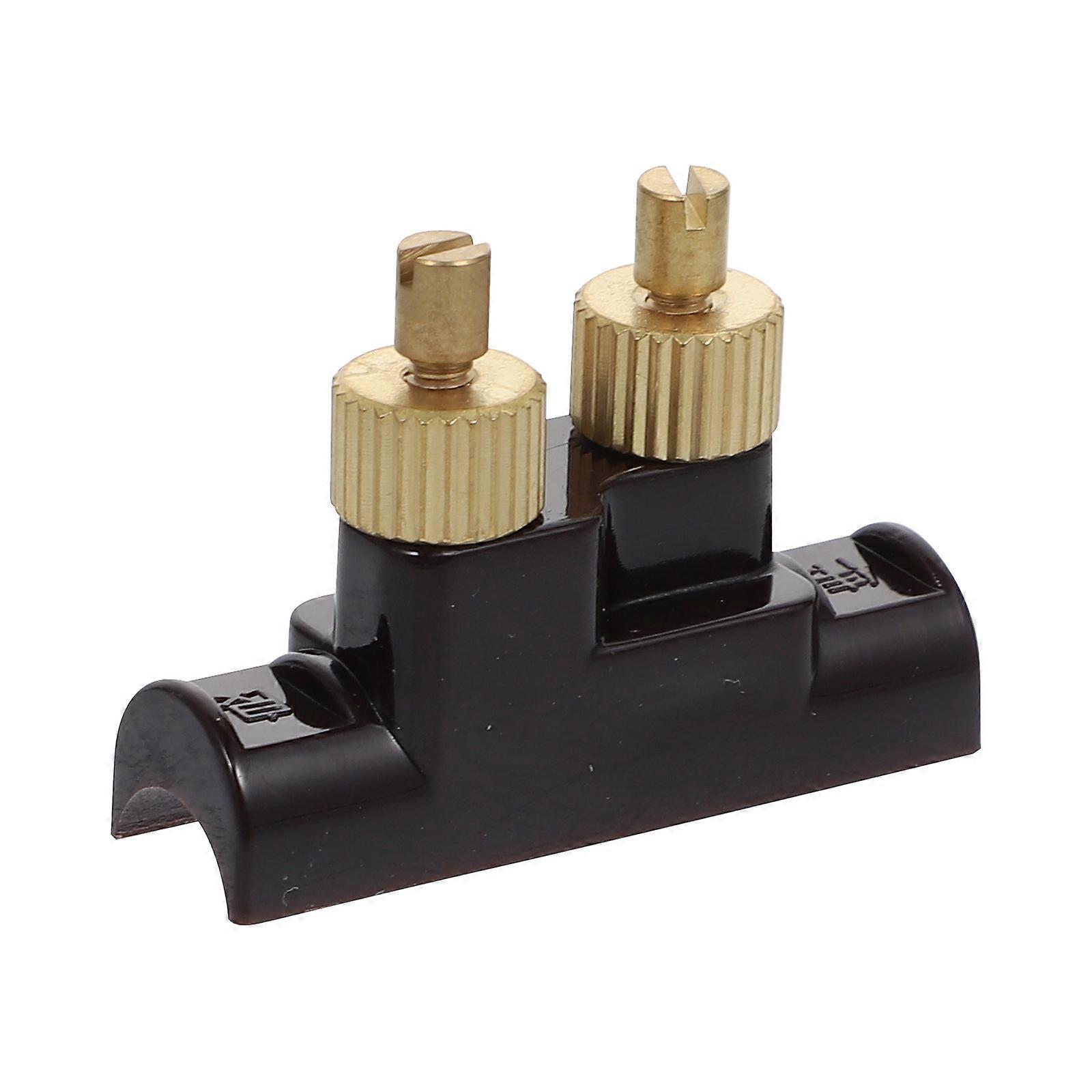 Instrument Tuner Durable Erhu String Adjuster in Black Plastic and Copper for Musicians 1Pcs