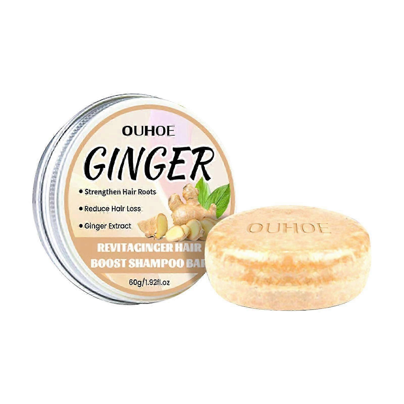 OUHOE Ginger Hair Cleansing and Moisturizing Shampoo for Scalp, Repairing and Strengthening Hair