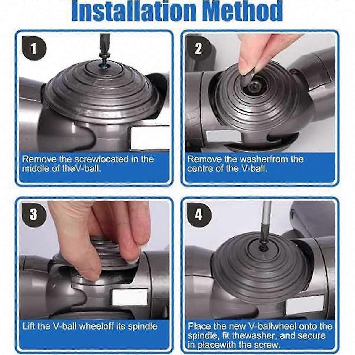For V10 V11 V15 Vacuum Cleaner 100W Direct Drive Suction Connector Adapter with V-Ball Wheel