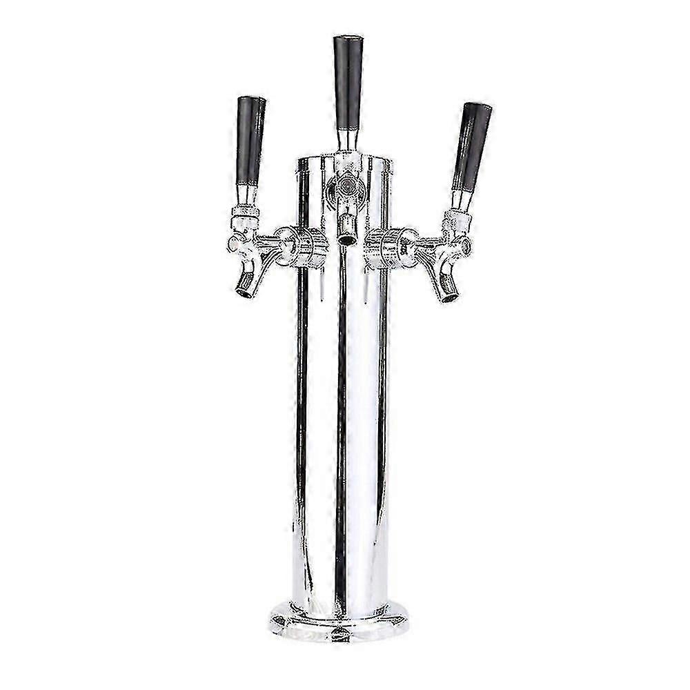 36cm Stainless Steel Draft Beer Tower With 3 Faucets
