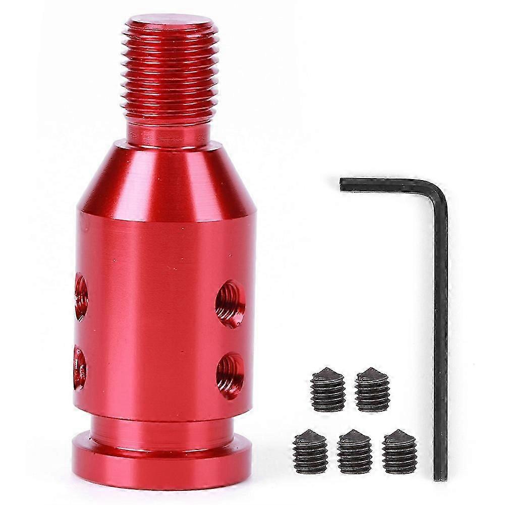M12x1.25 Shift Knob Adapter Universal Threaded Knobs Boot Retainer for Shifter Level Red