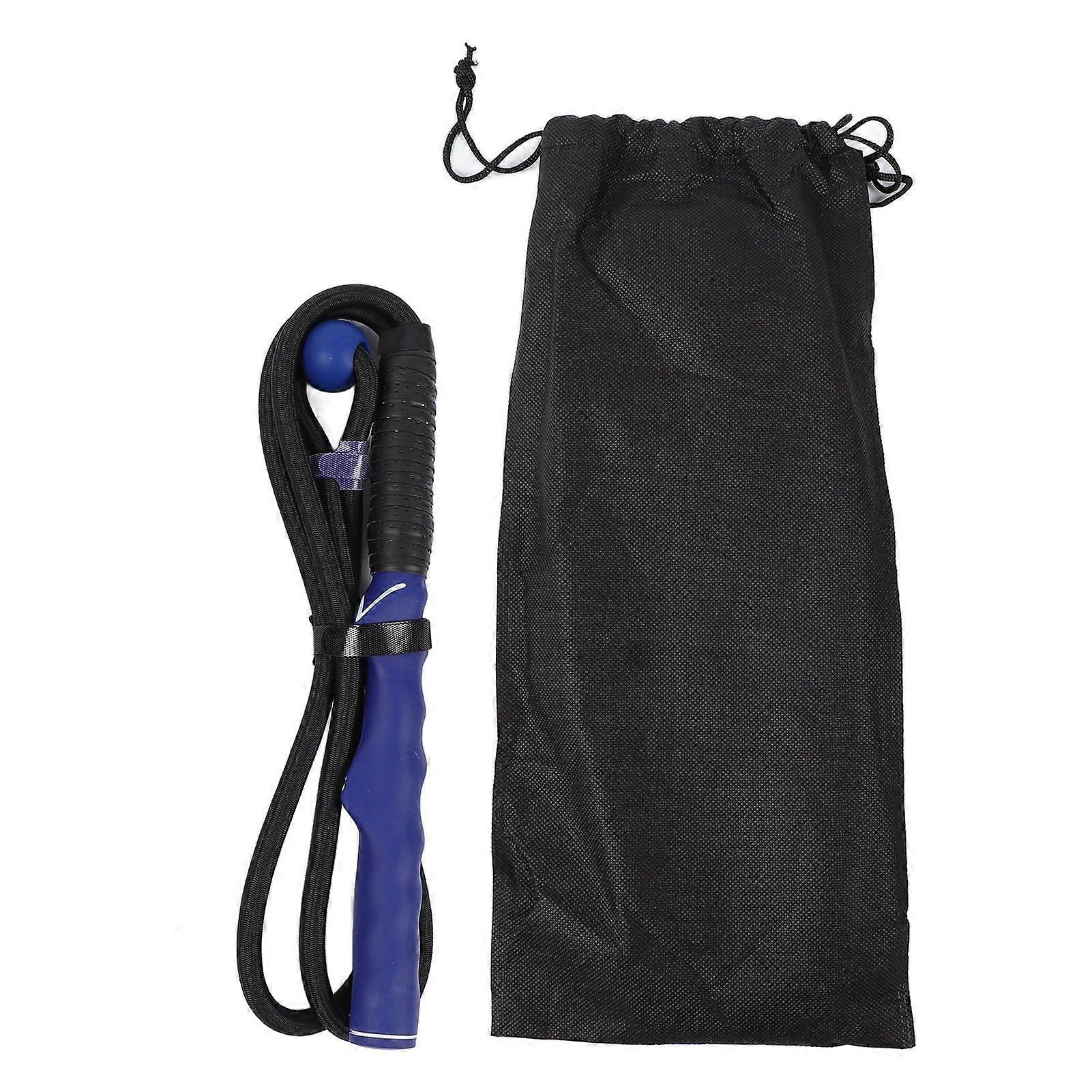 Swing Trainer with Ball Nylon Rubber Adjustable Anti Slip Swing Speed Training Aid Warm Up Stick for Arm Strength Exercise Blue