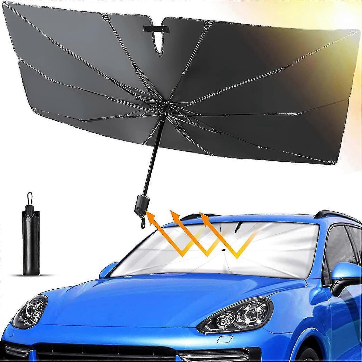 Car Windshield Sun Shade Umbrella, Foldable Car Front Window Sunsha...