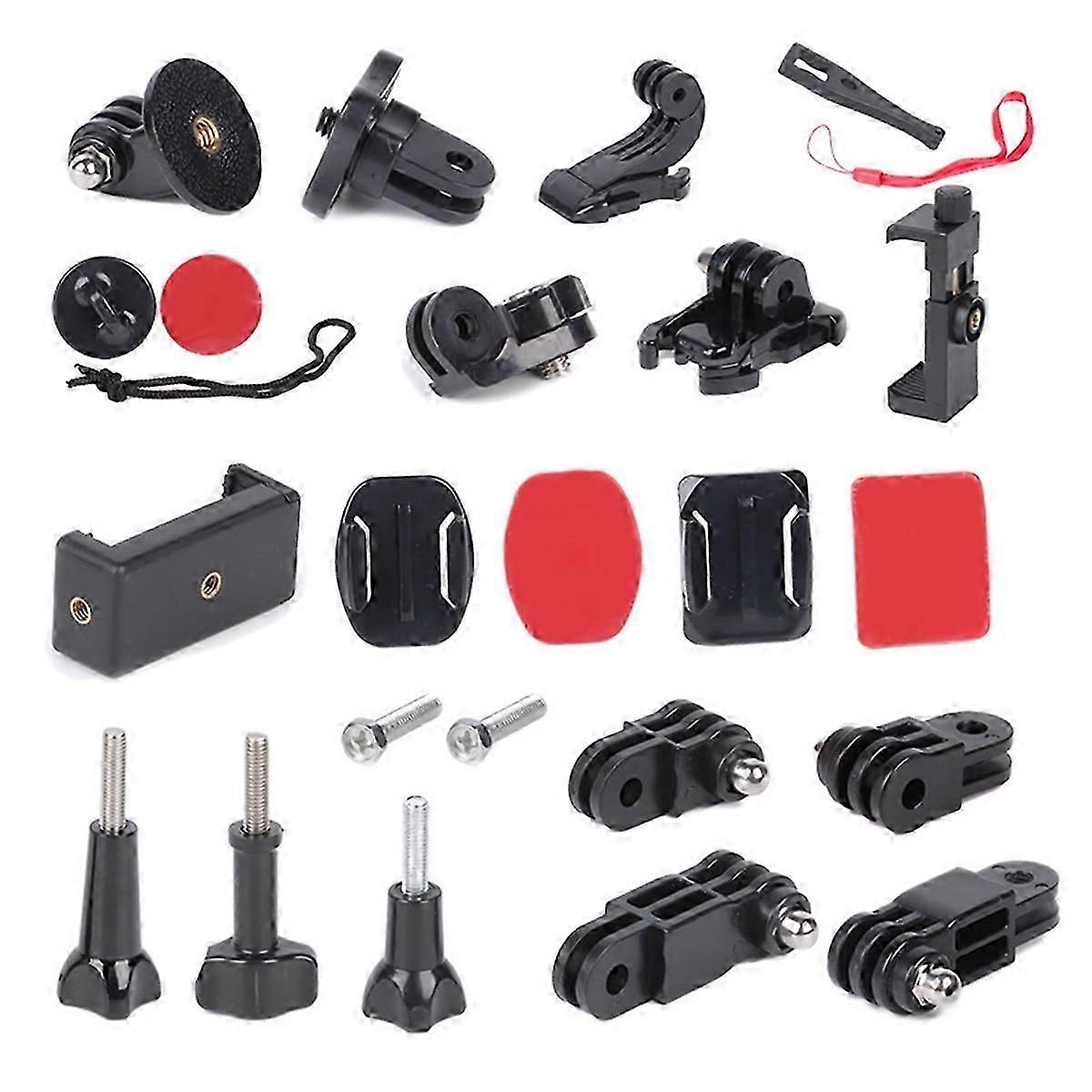 action camera accessories kit with adapter and fixing bracket