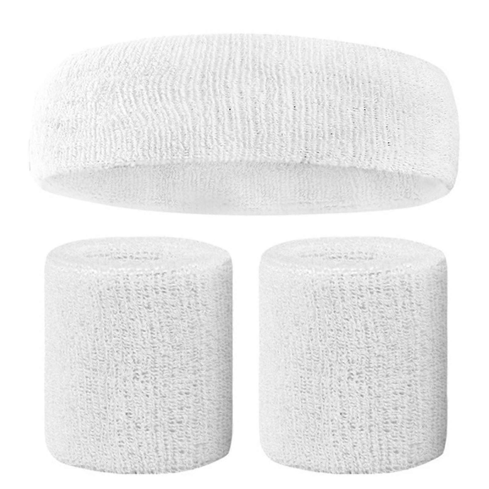 2025 Sweatbands Set Colorful Headband Wristband Elastic Athletic Sweat Absorbing Sweatband For Men And