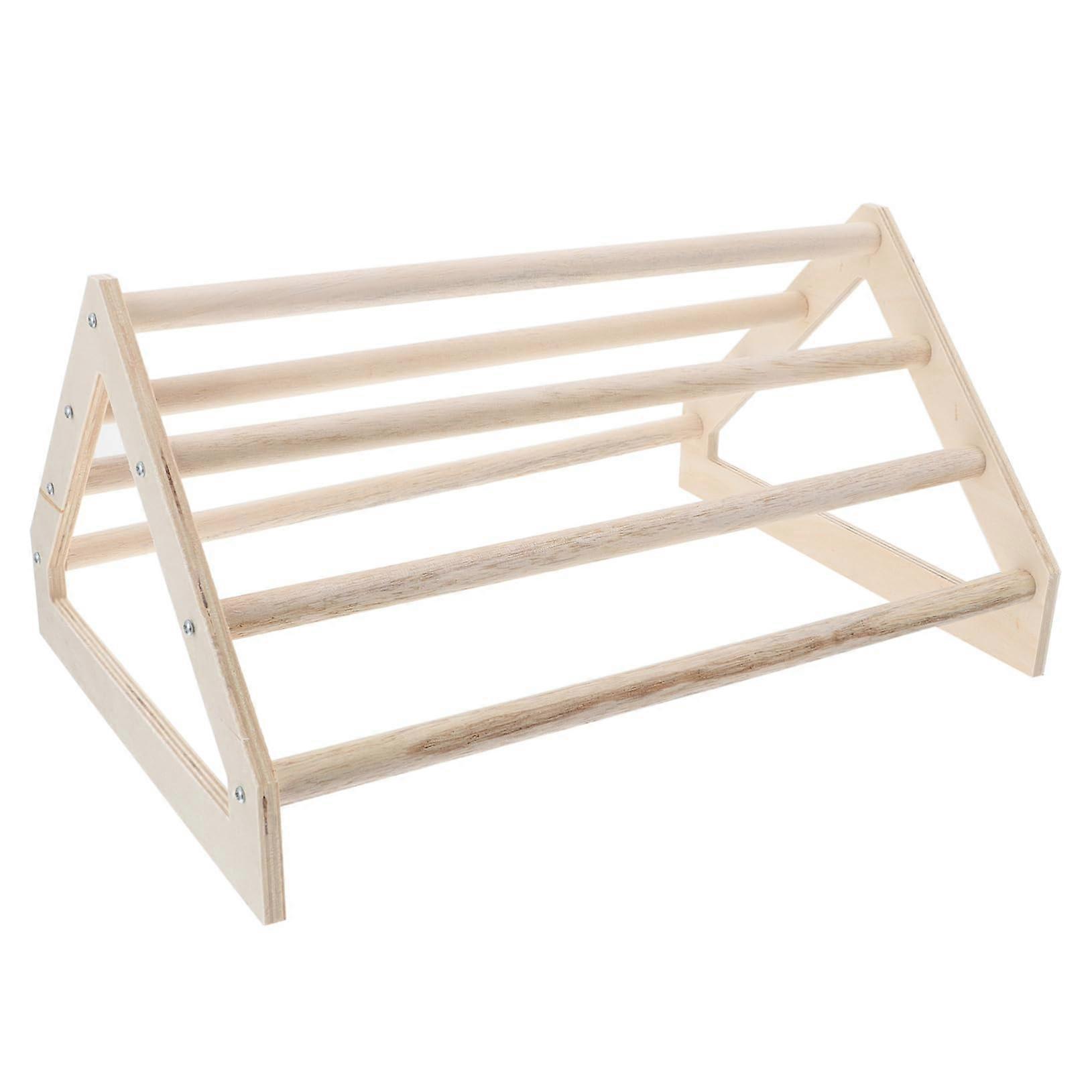 Wooden Poultry Stand Perch For Hens And Roosters Chick Exercise And Coordination Compatible With Parrots And Conures